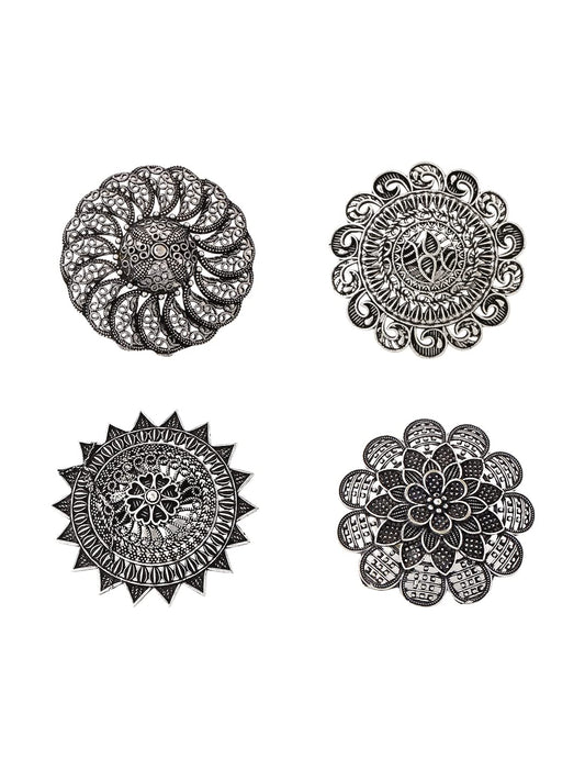 Yellow Chimes traditional ring set - stylish silver accessories