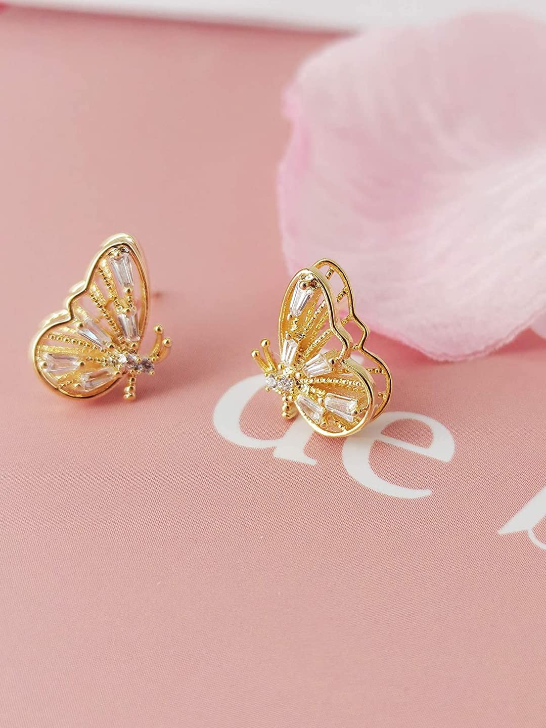 Yellow Chimes gold earrings - lightweight and elegant design
