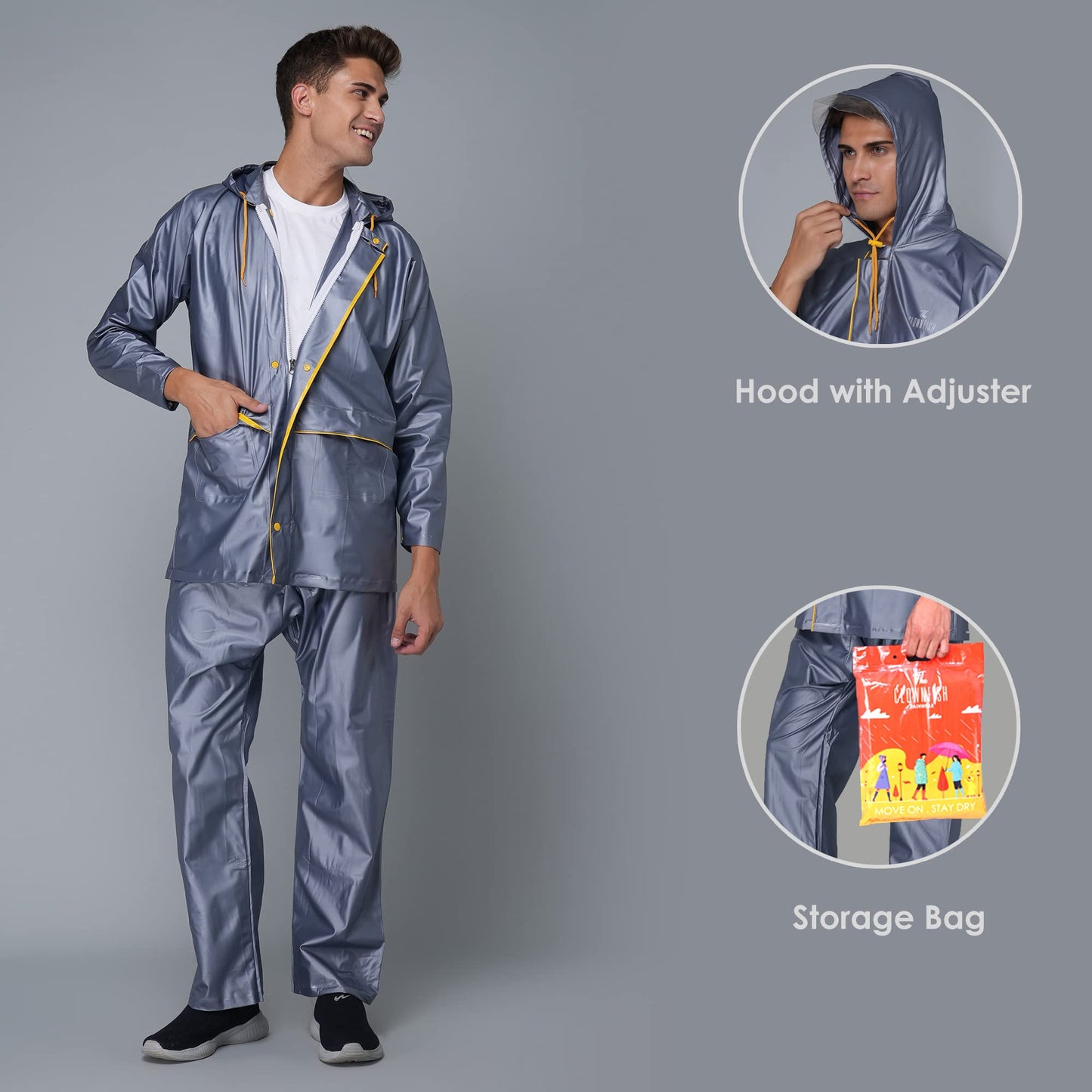 Clownfish men's waterproof raincoat - casual outings use case
