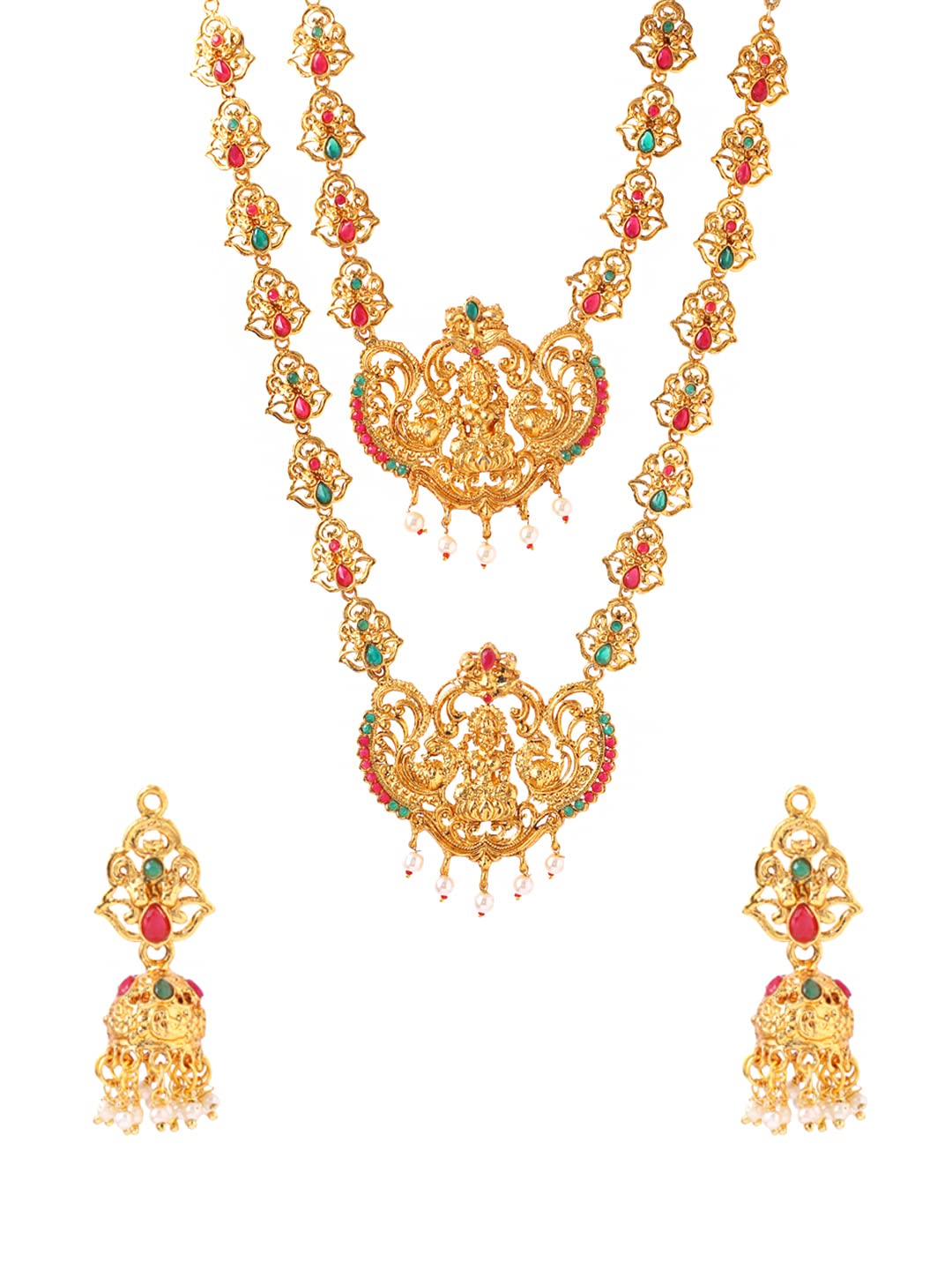 Yellow Chimes Multicolor Jewelry Set - Perfect for Festive Occasions