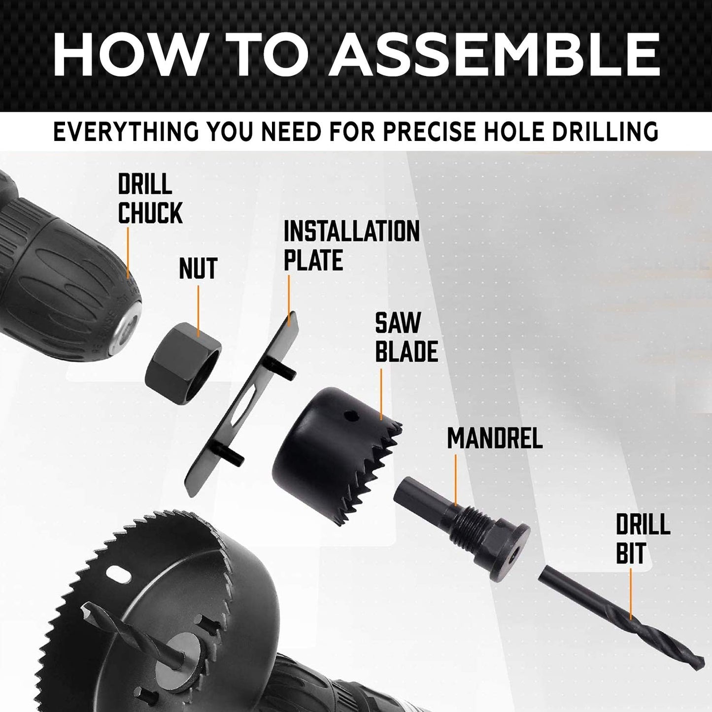 Cheston hole saw set - great for electrical installations