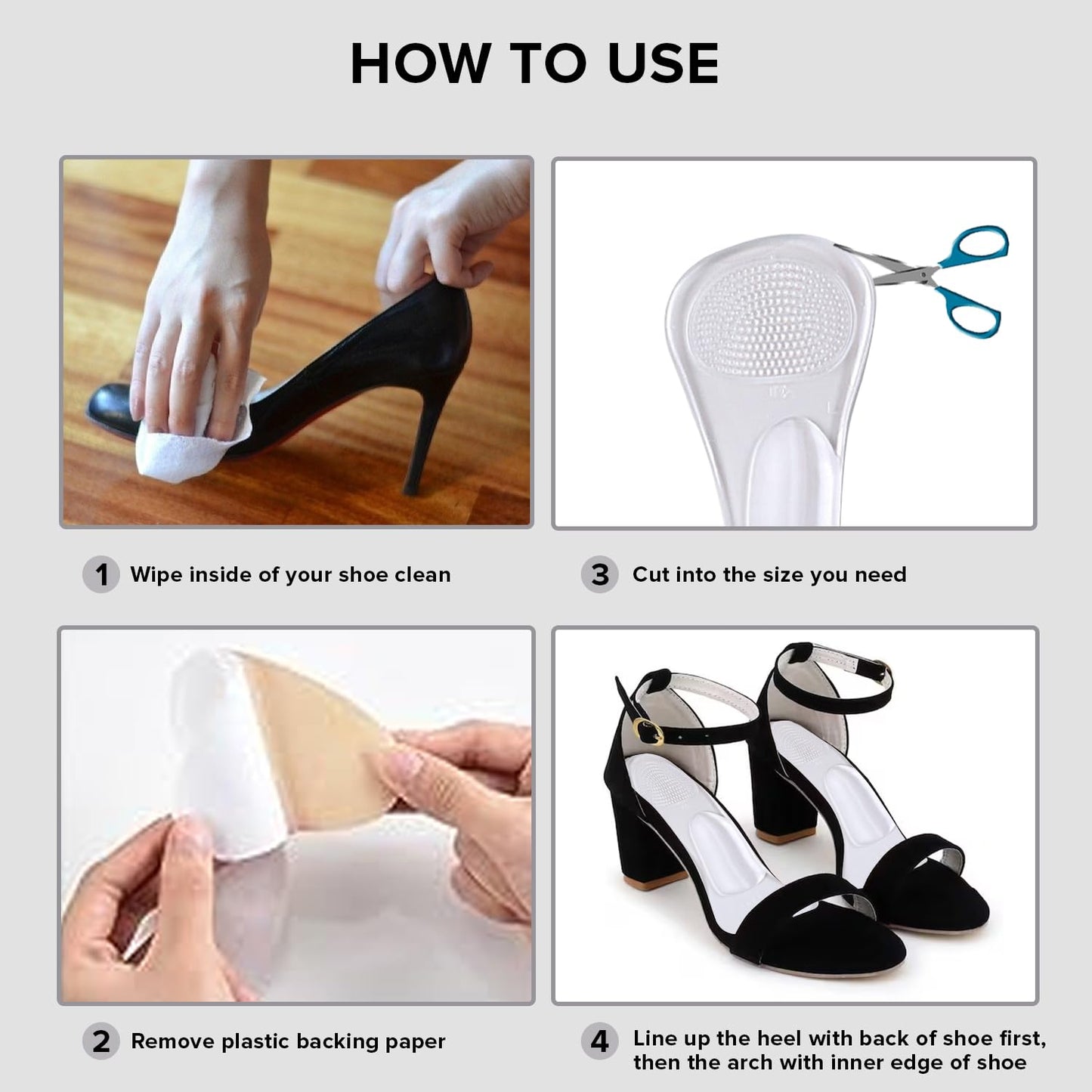 Dr Foot Clear Gel Insoles - Comfort for Women's Feet