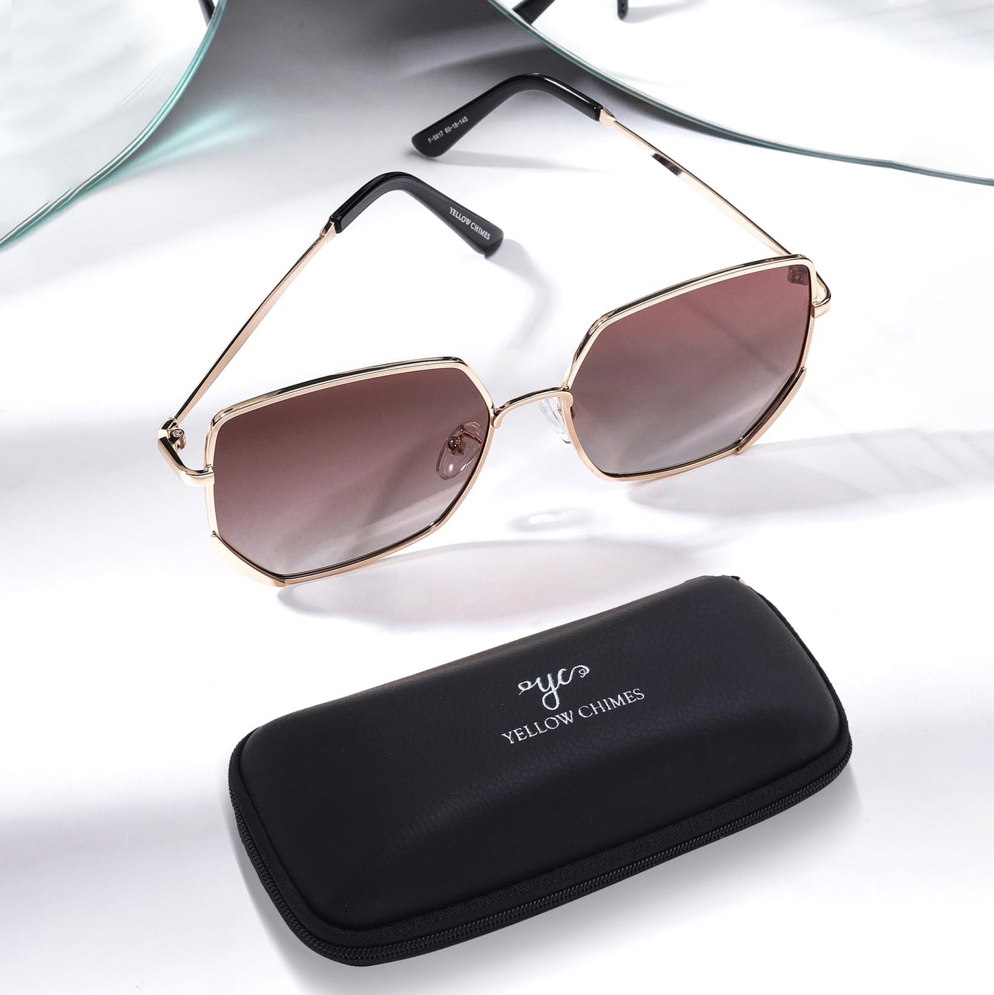 Yellow Chimes Square Shaped Sunglasses - Outdoor activities
