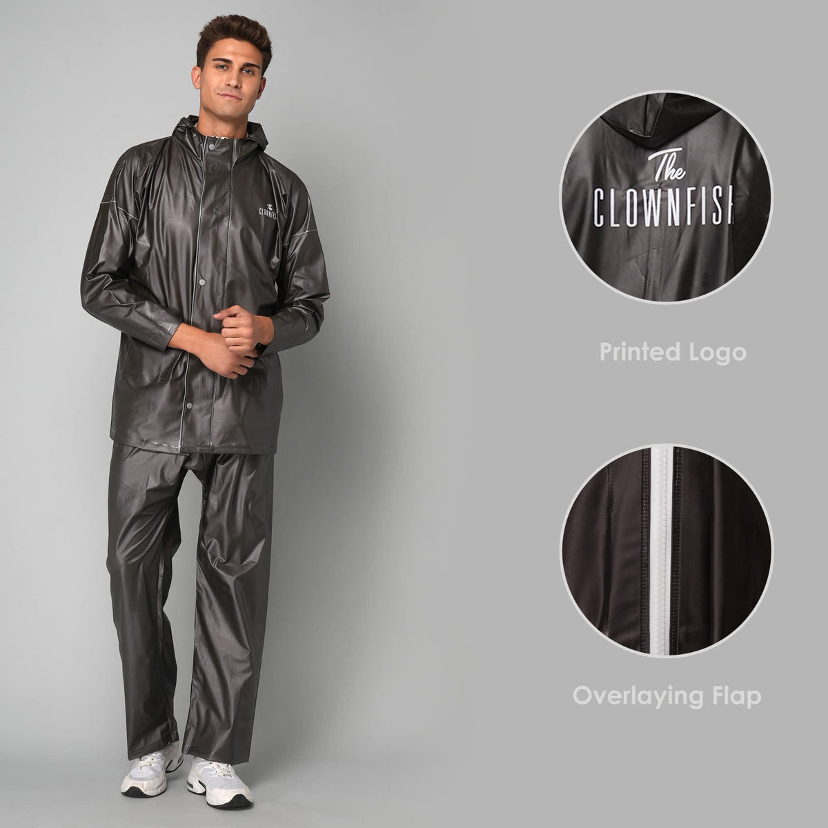 Clownfish Men's Raincoat with Hood - Outdoor Activities