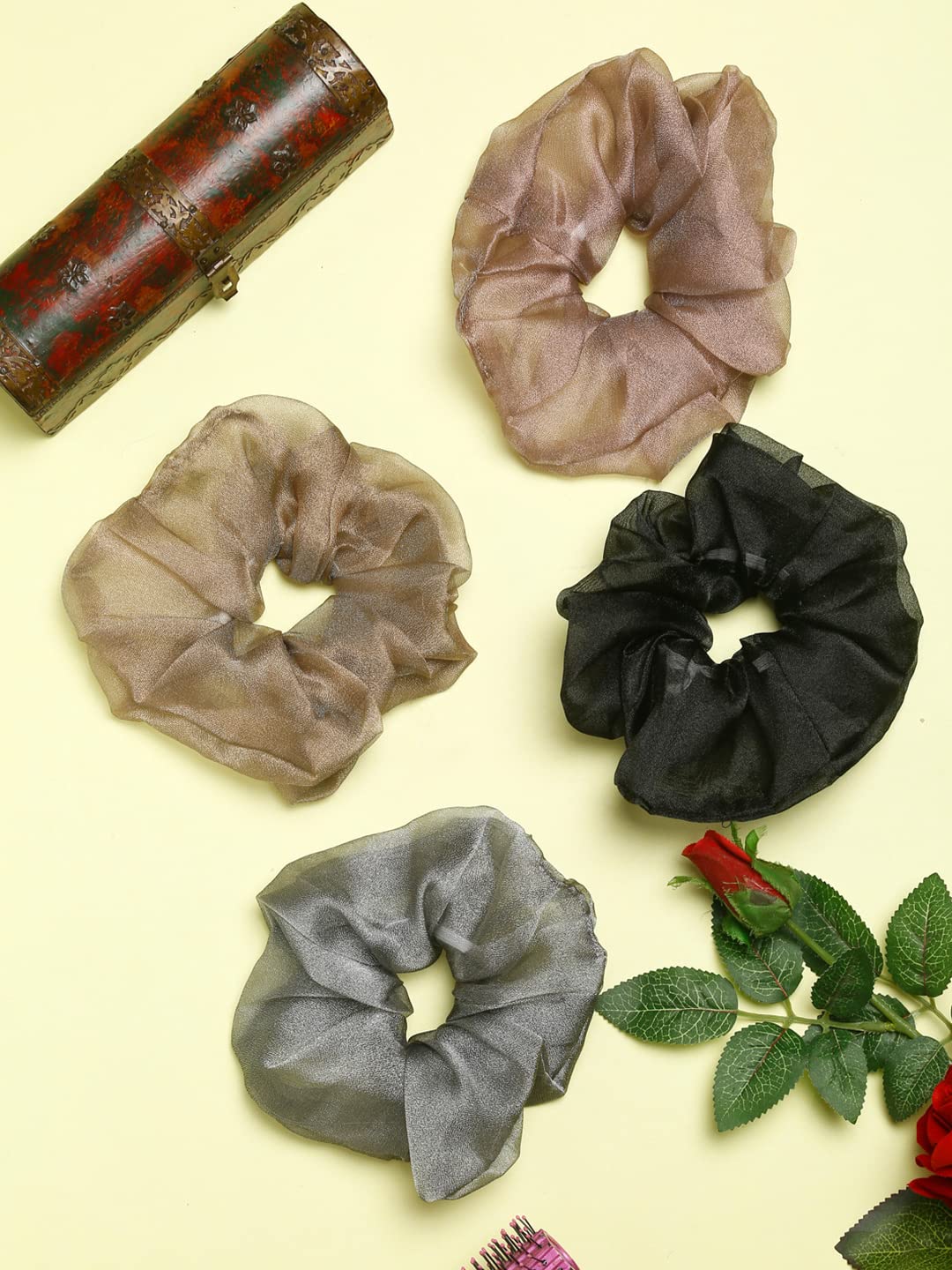 Yellow Chimes women's hair accessory - gift set of scrunchies