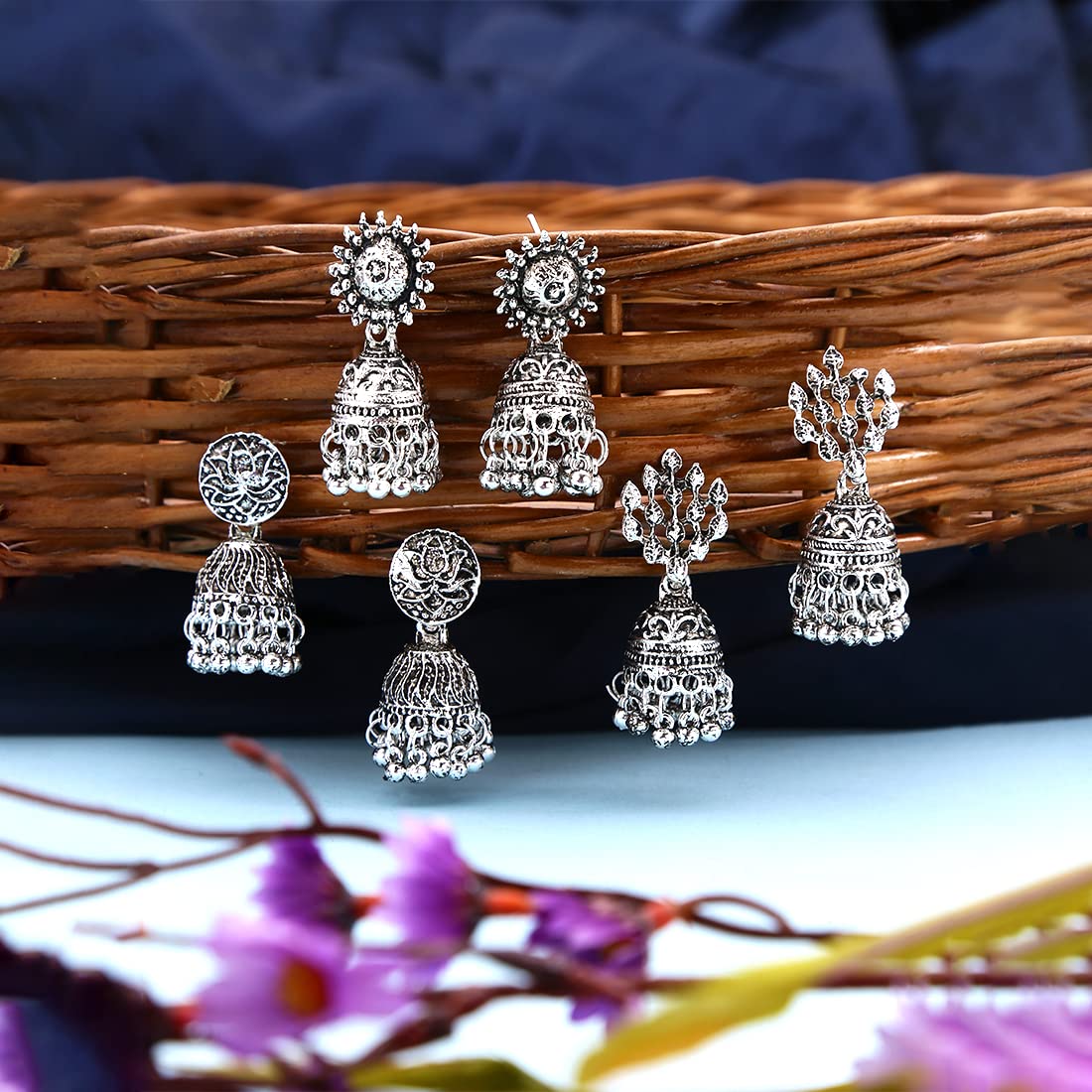 Yellow Chimes german silver earrings - beautiful for anniversaries