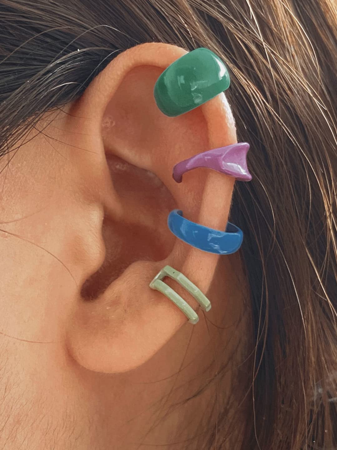 unwind multicolor hoop earrings - stylish accessory