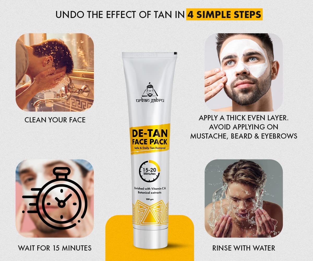 Urban Gabru De-tan Face Pack - Refreshing skincare regimen
