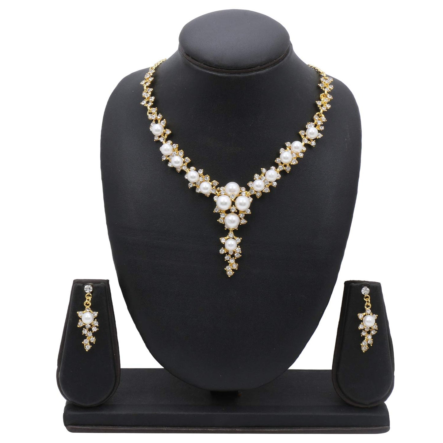 Yellow Chimes Pearl Necklace Set - Festive Wear