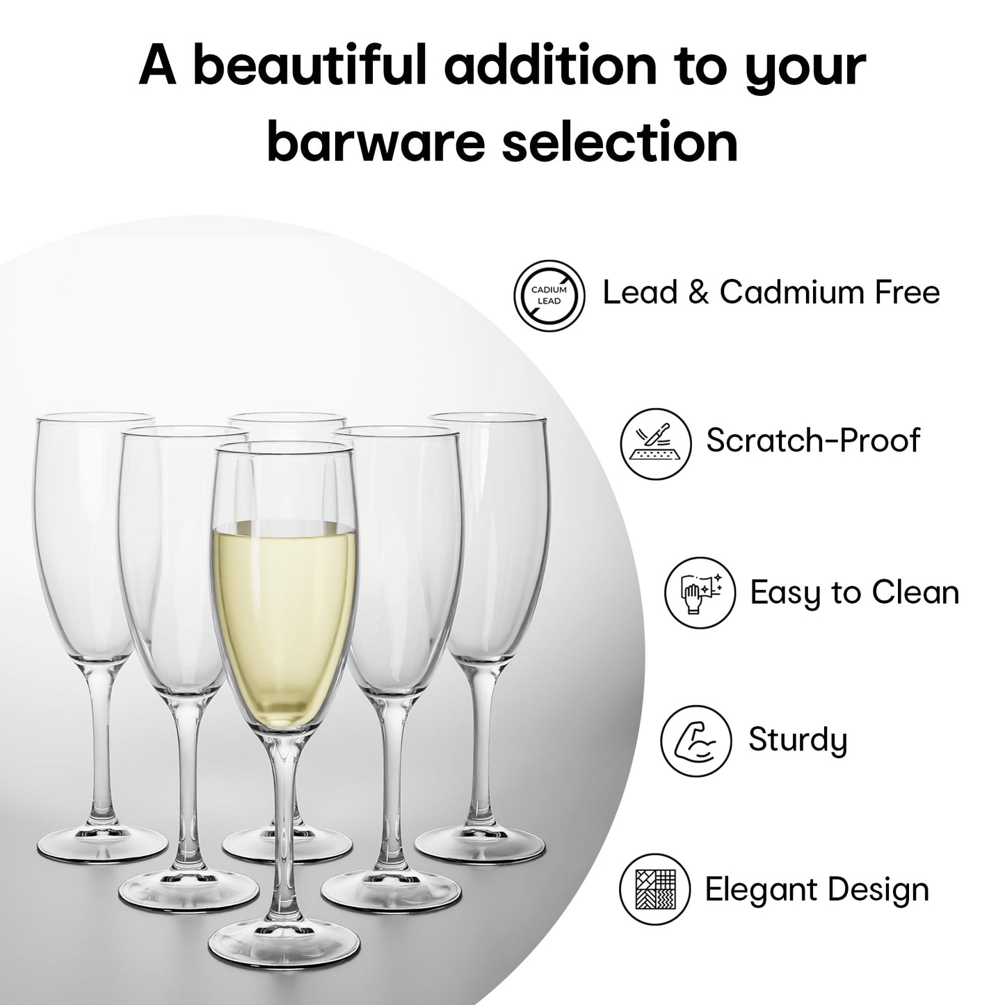 Anko champagne flutes - elegant dining experience