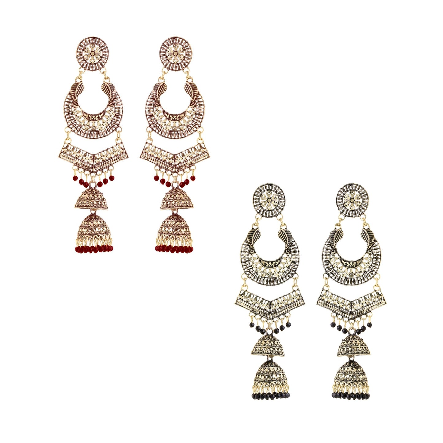 Yellow Chimes Gold Earrings - Trendy fashion statement