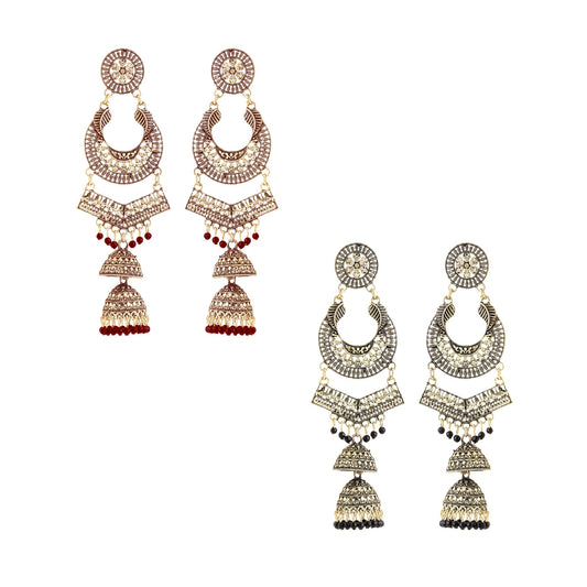 Yellow Chimes Gold Earrings - Trendy fashion statement