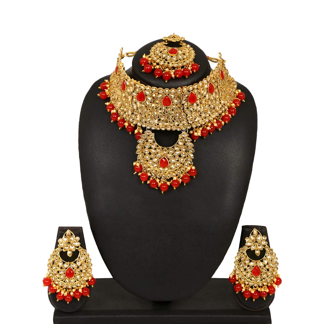 Yellow Chimes Pearl Necklace Set - Traditional attire