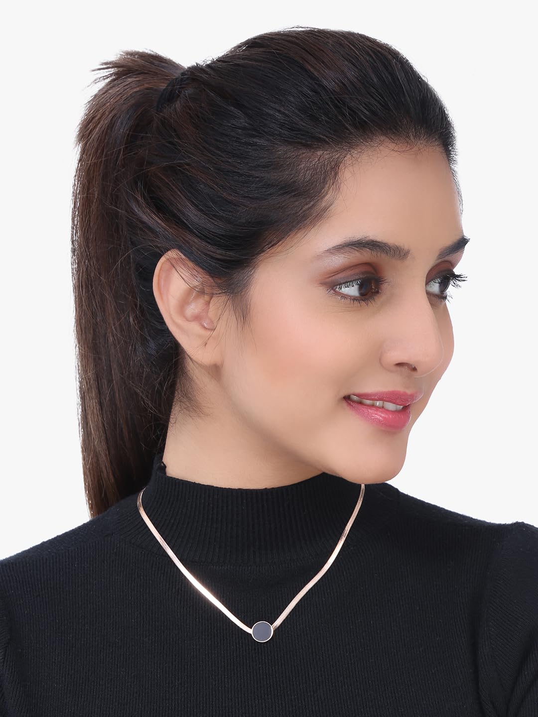 Yellow Chimes Herringbone Chain Necklace - Everyday wear