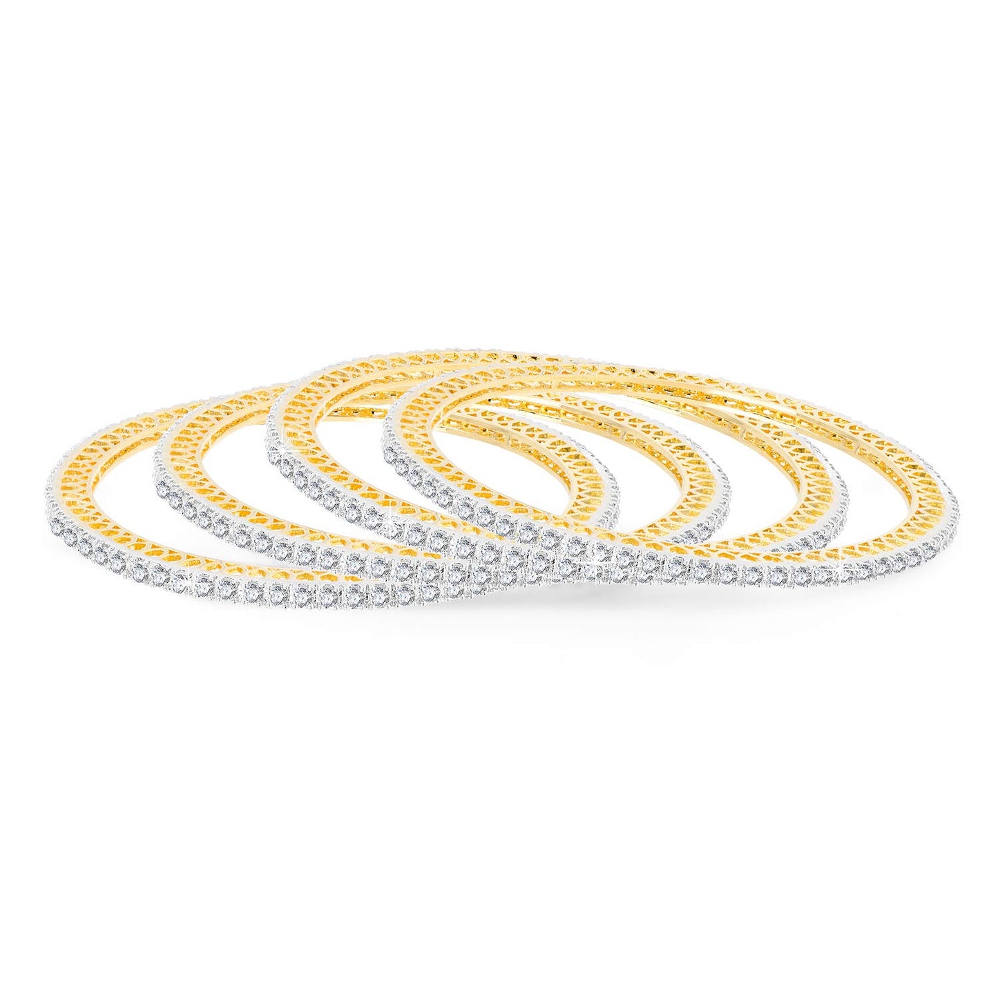 Yellow Chimes gold plated bangles - luxurious festival jewelry