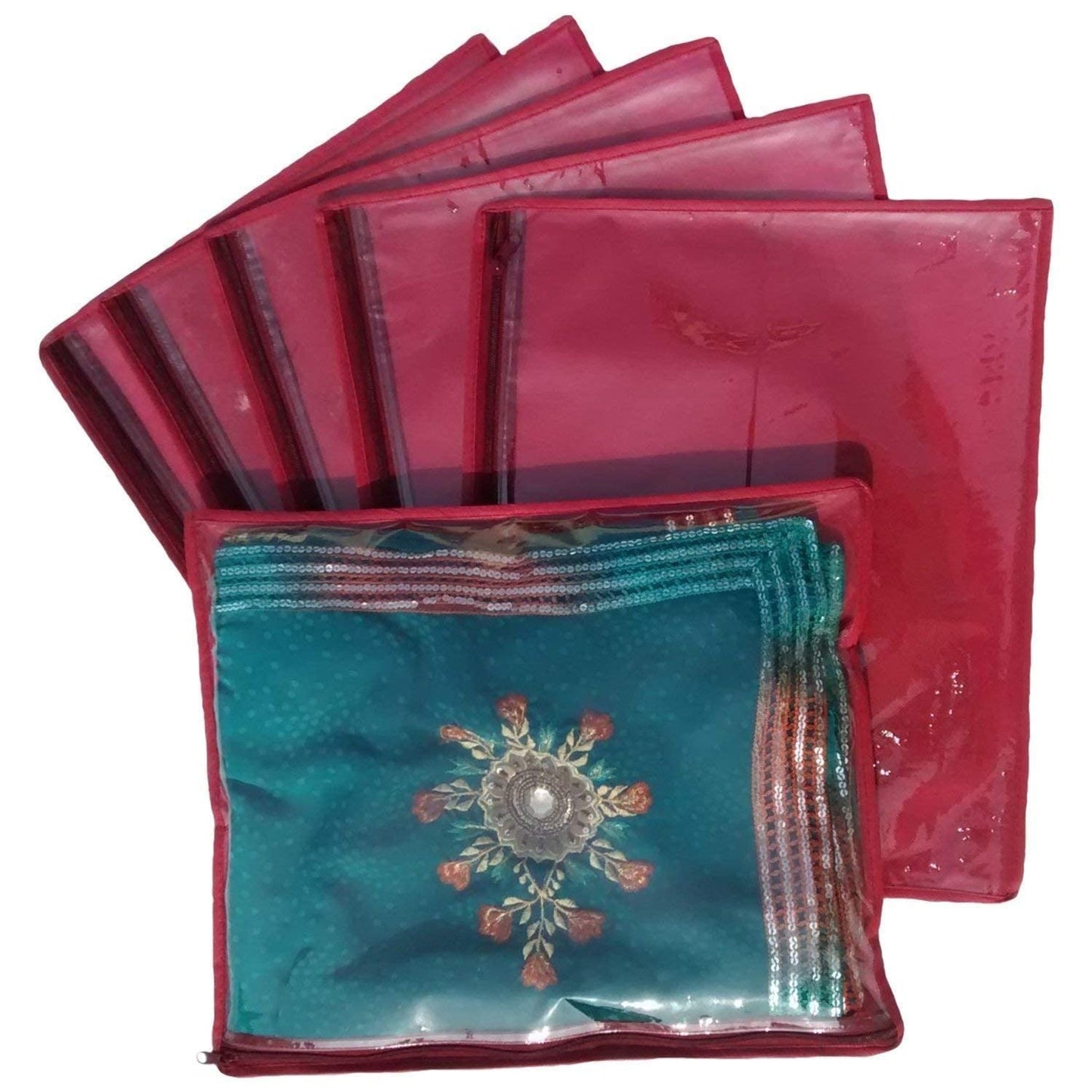 Kuber Industries zippered saree case - seasonal clothing organizer