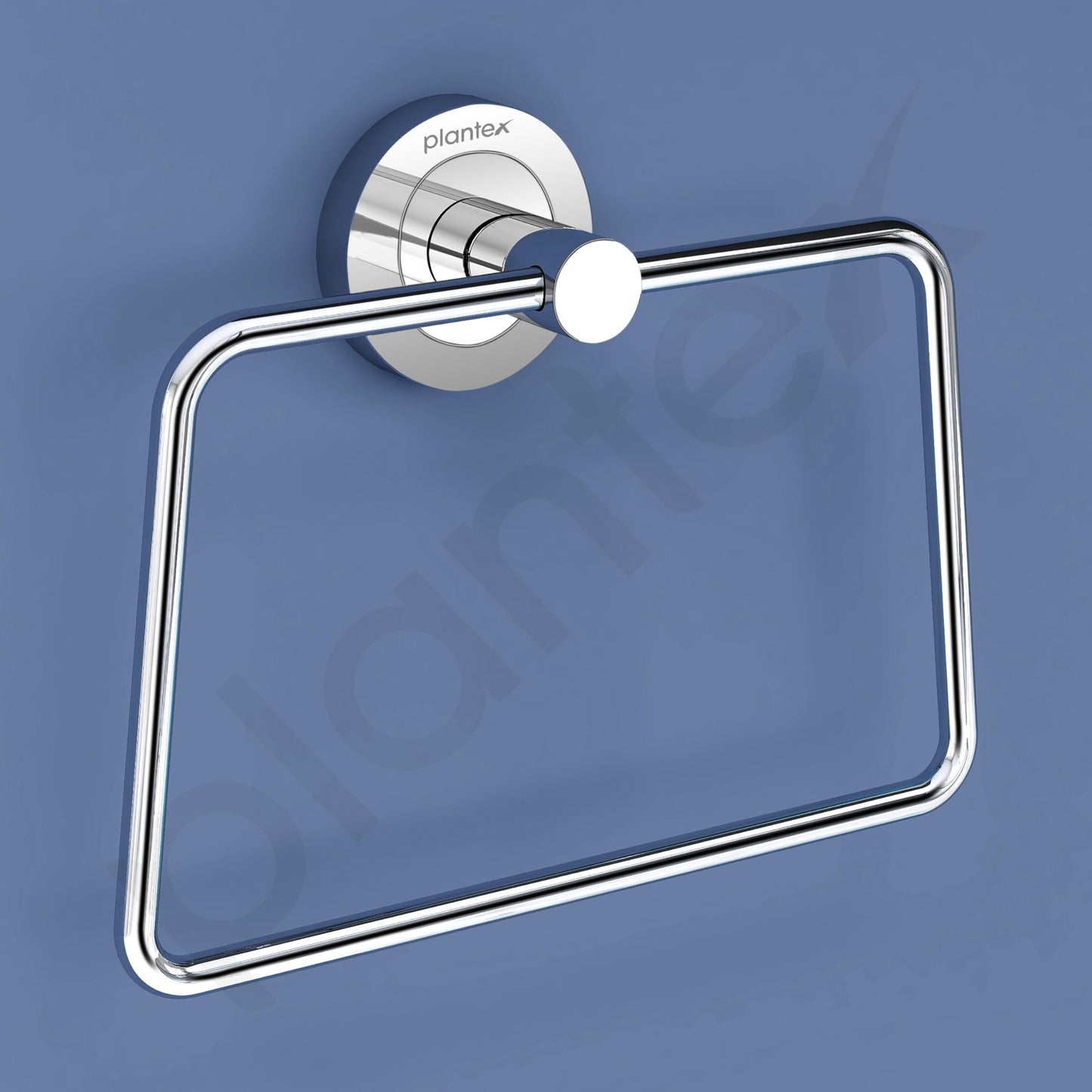 Plantex Stainless Steel Towel Ring for Bathroom/Wash Basin/Napkin-Towel Hanger/Bathroom Accessories (Chrome-Trapezium) - Pack of 1