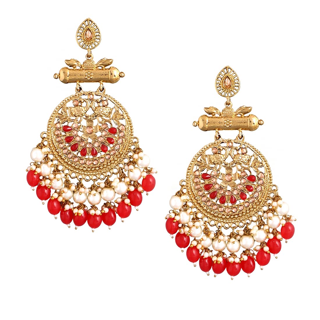 Yellow Chimes Gold Plated Earrings - Statement jewelry for women