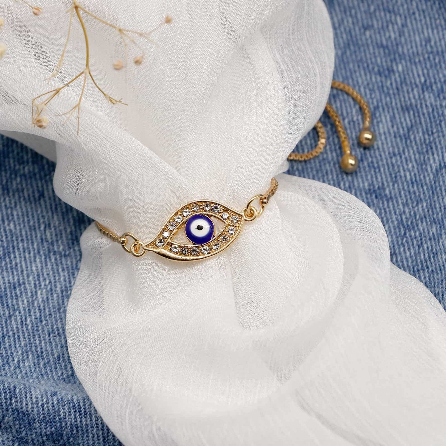 Joker And Witch Panon Evil Eye Bracelet - Stylish layered look