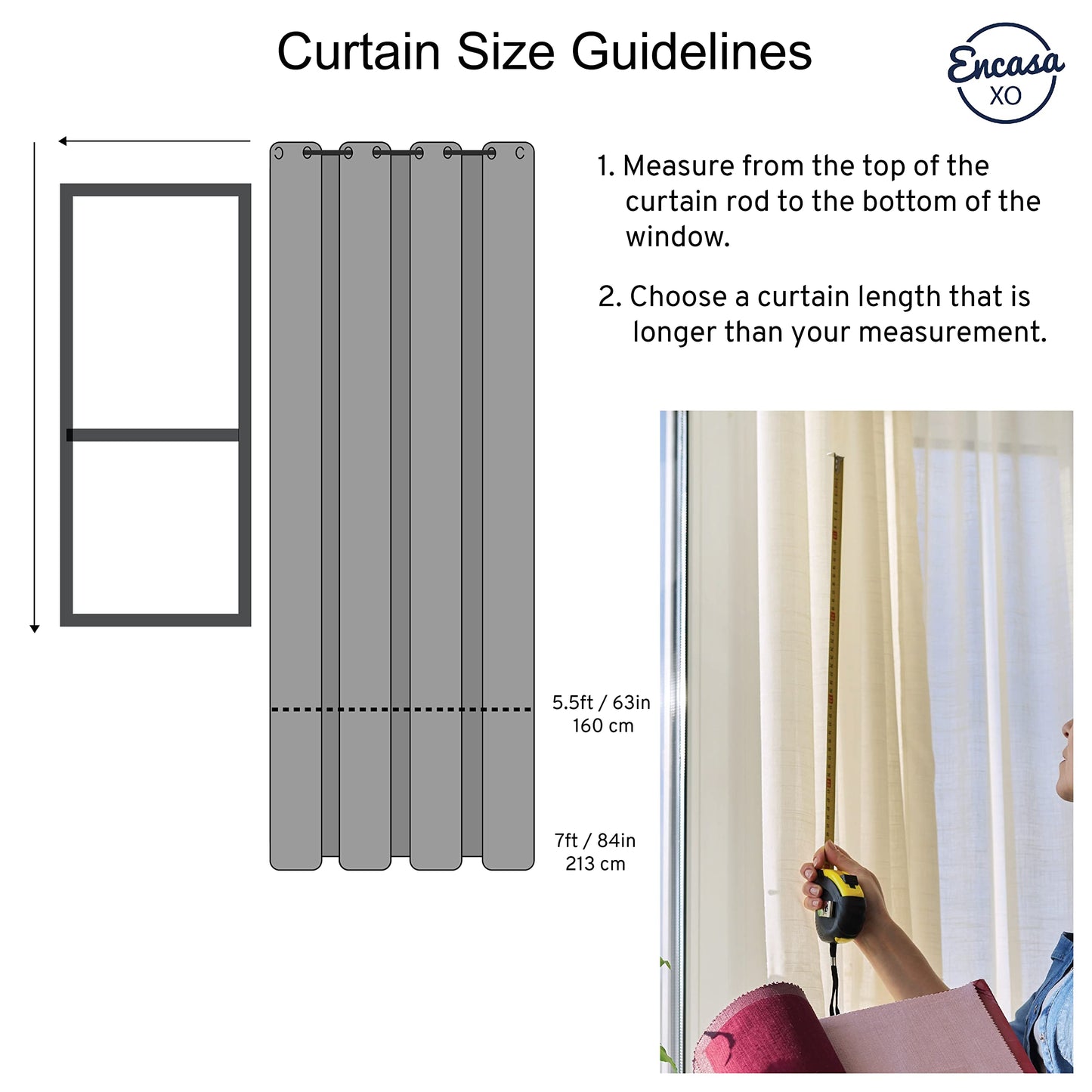 Encasa Cotton Linen Sheer Curtains - Bedroom Privacy