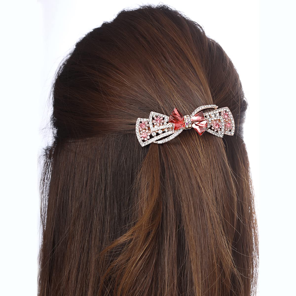 Yellow Chimes Red Bow Hair Clips - Fashionable Gift Option