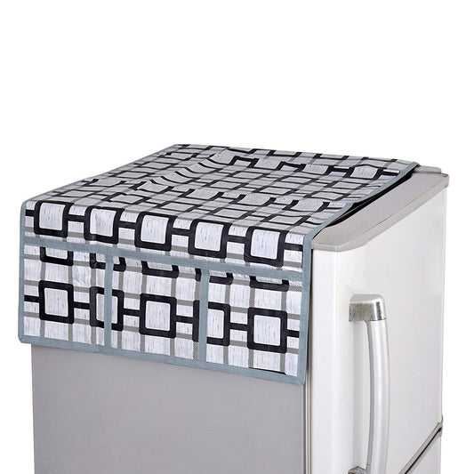 Kuber Industries Fridge Top Cover - Multi-functional storage pockets