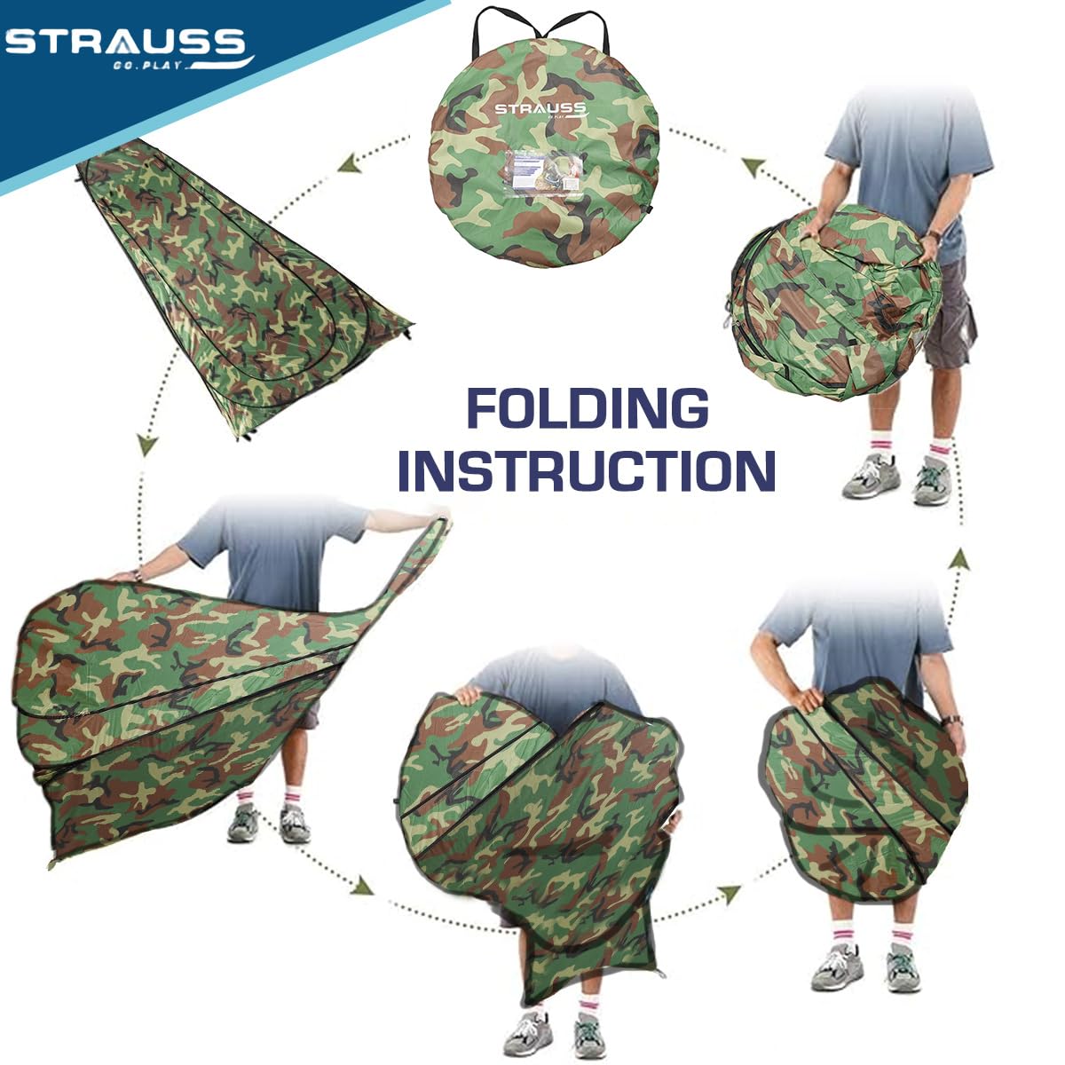 STRAUSS portable changing tent - privacy tent for festivals