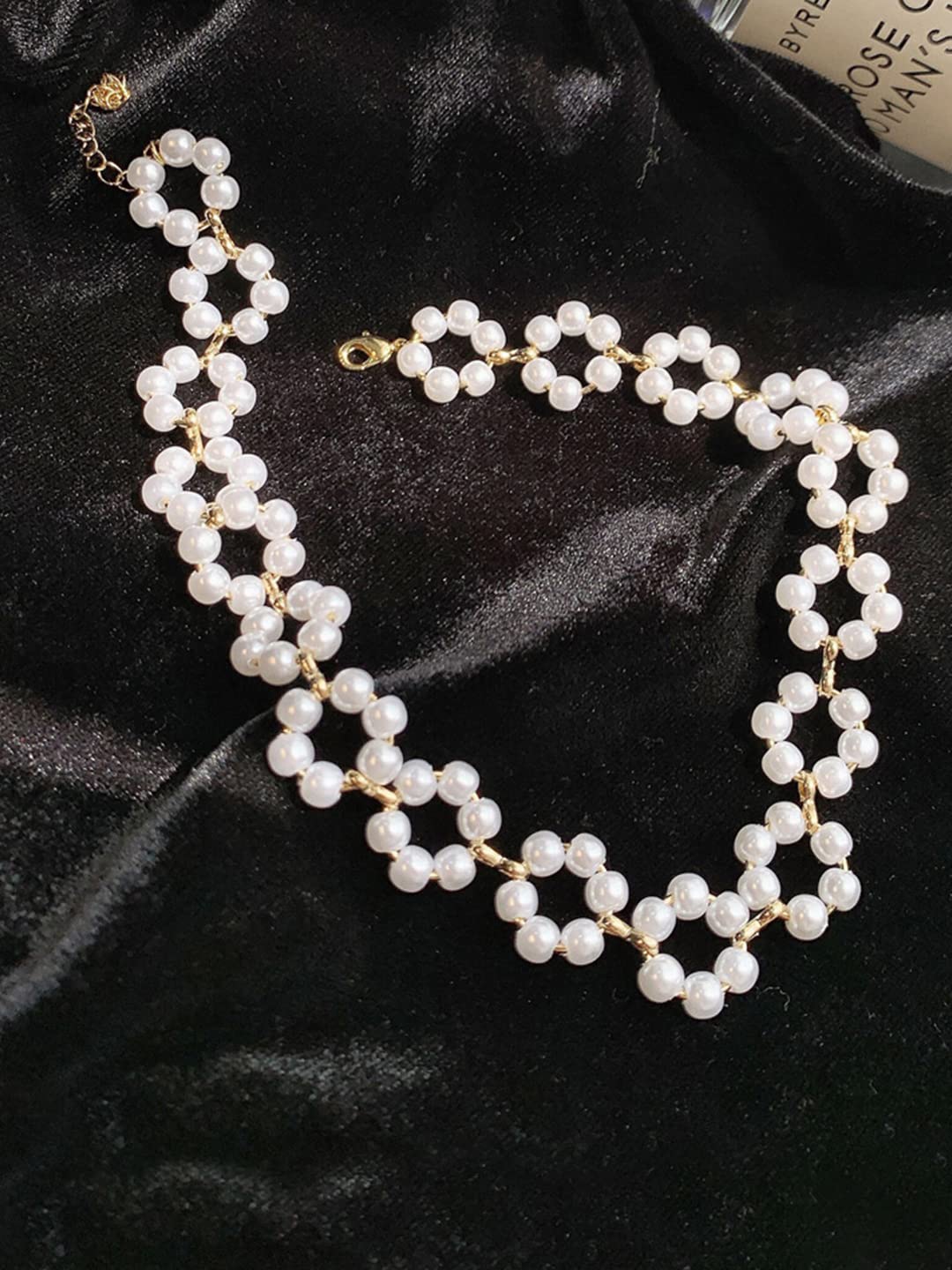 Yellow Chimes stylish silver necklace - casual outfit accessory