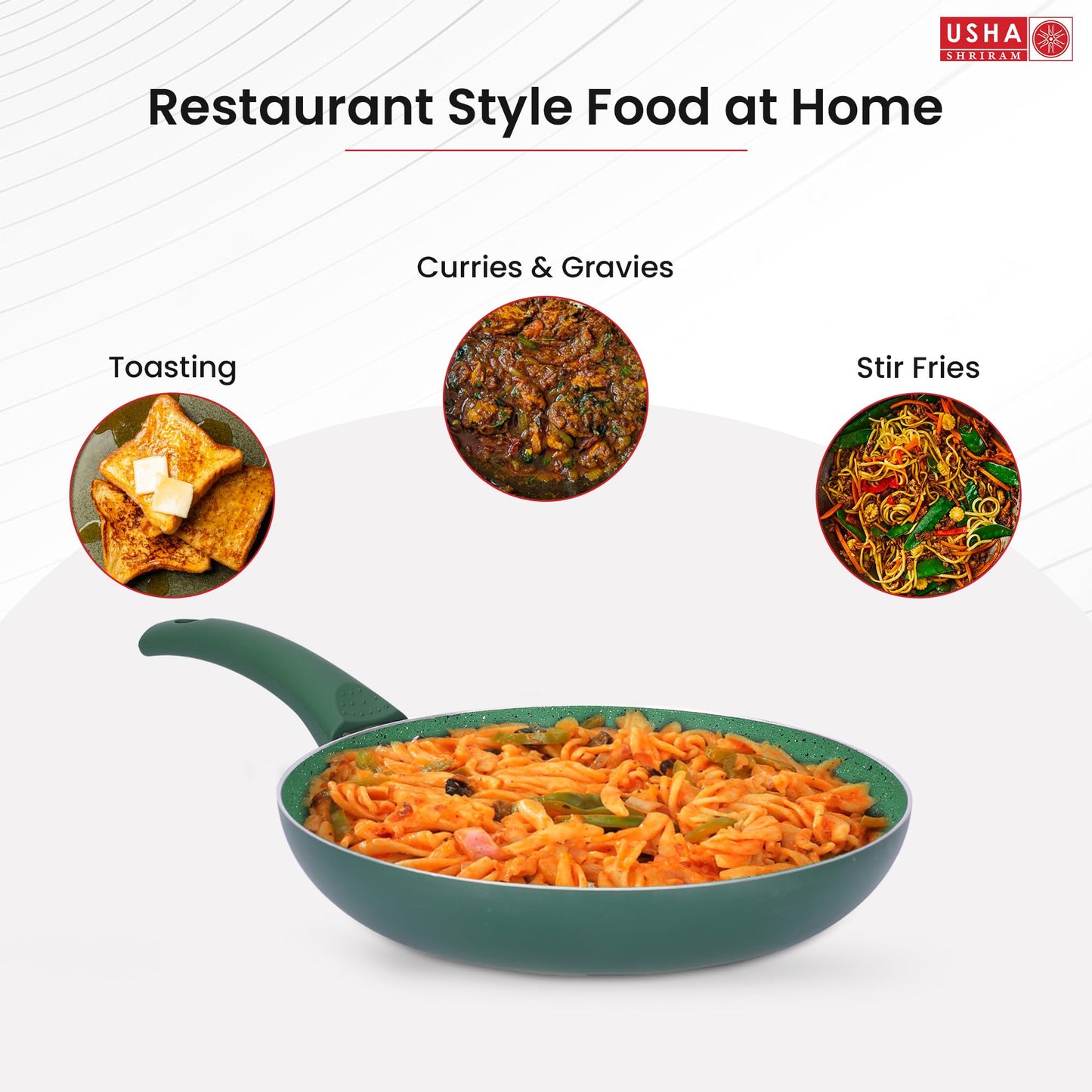 USHA SHRIRAM Green Cookware - Modern Kitchen Essential