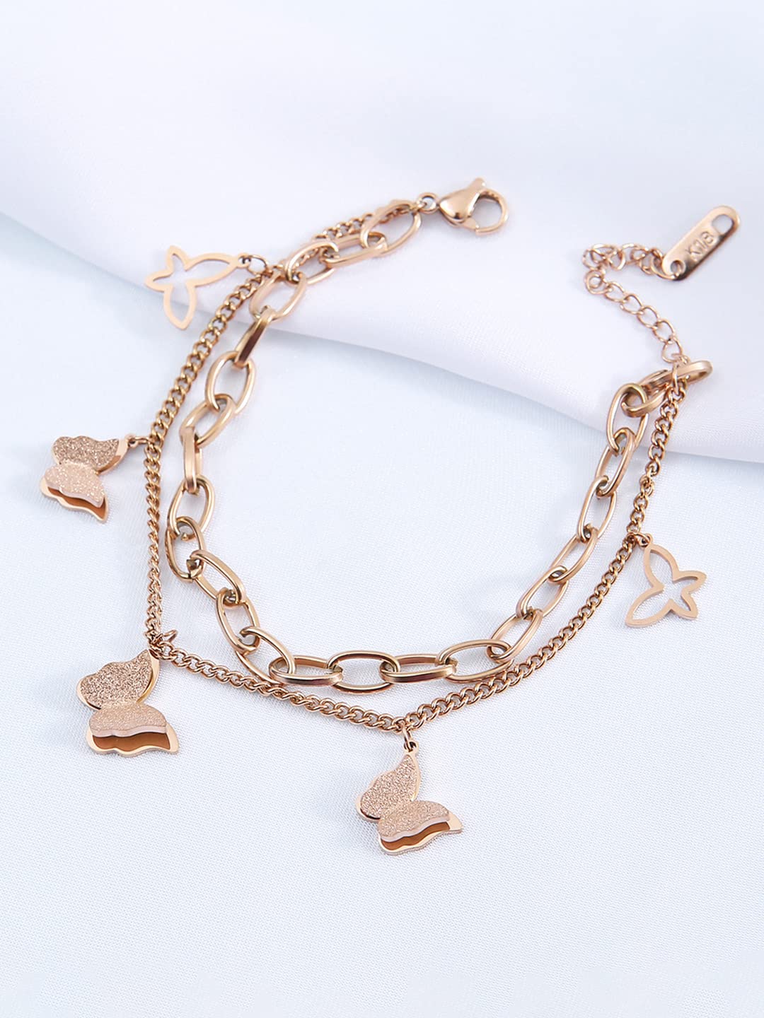 Yellow Chimes elegant rose gold bracelet - gift for her