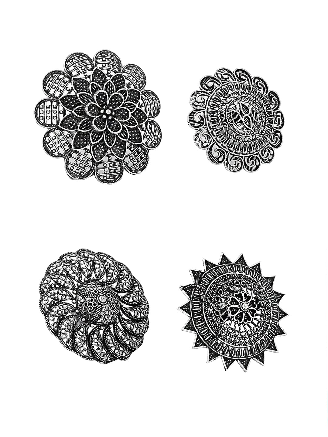 Yellow Chimes oxidised rings - traditional jewelry for occasions