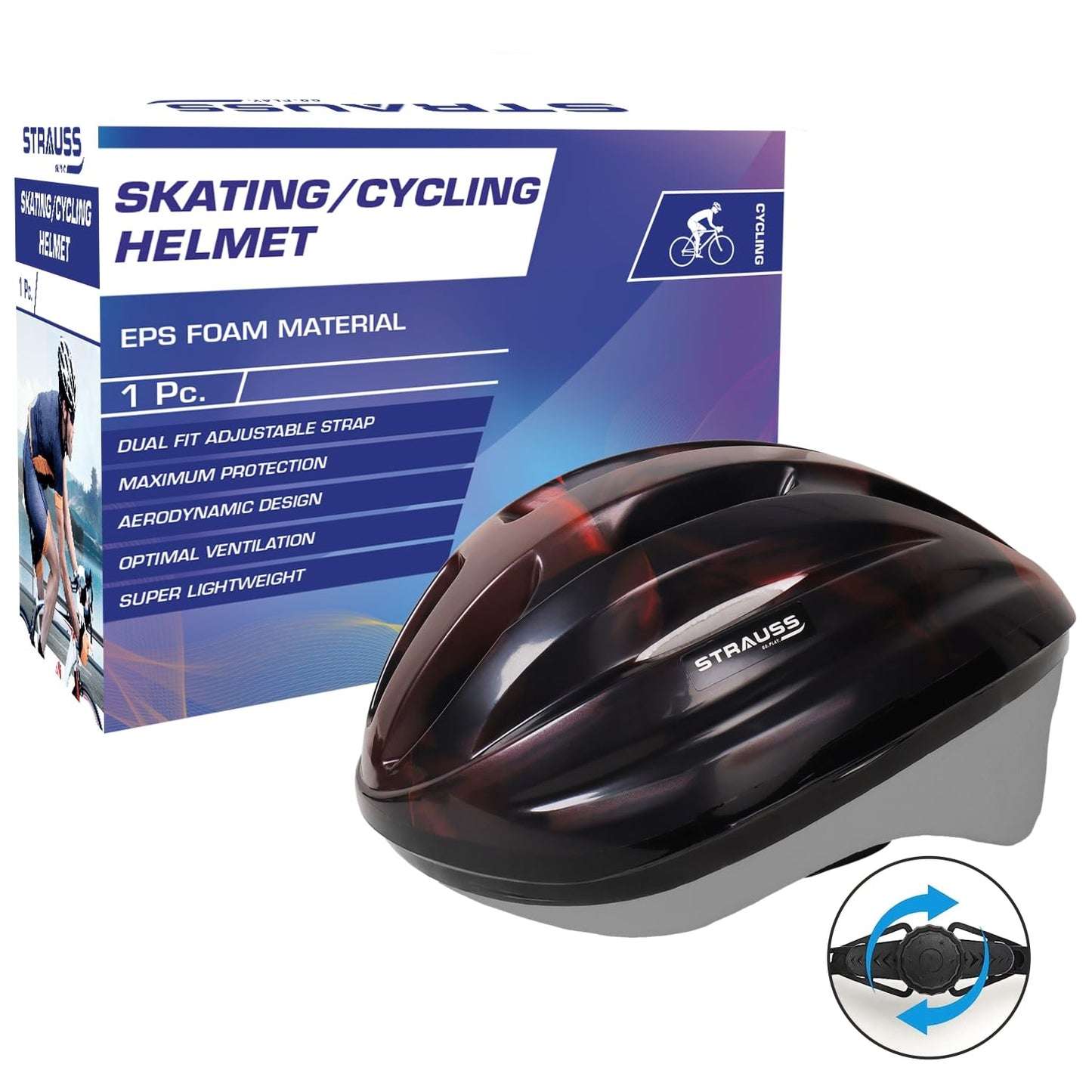Strauss Adjustable Cycling Helmet - Secure fit for youth cyclists