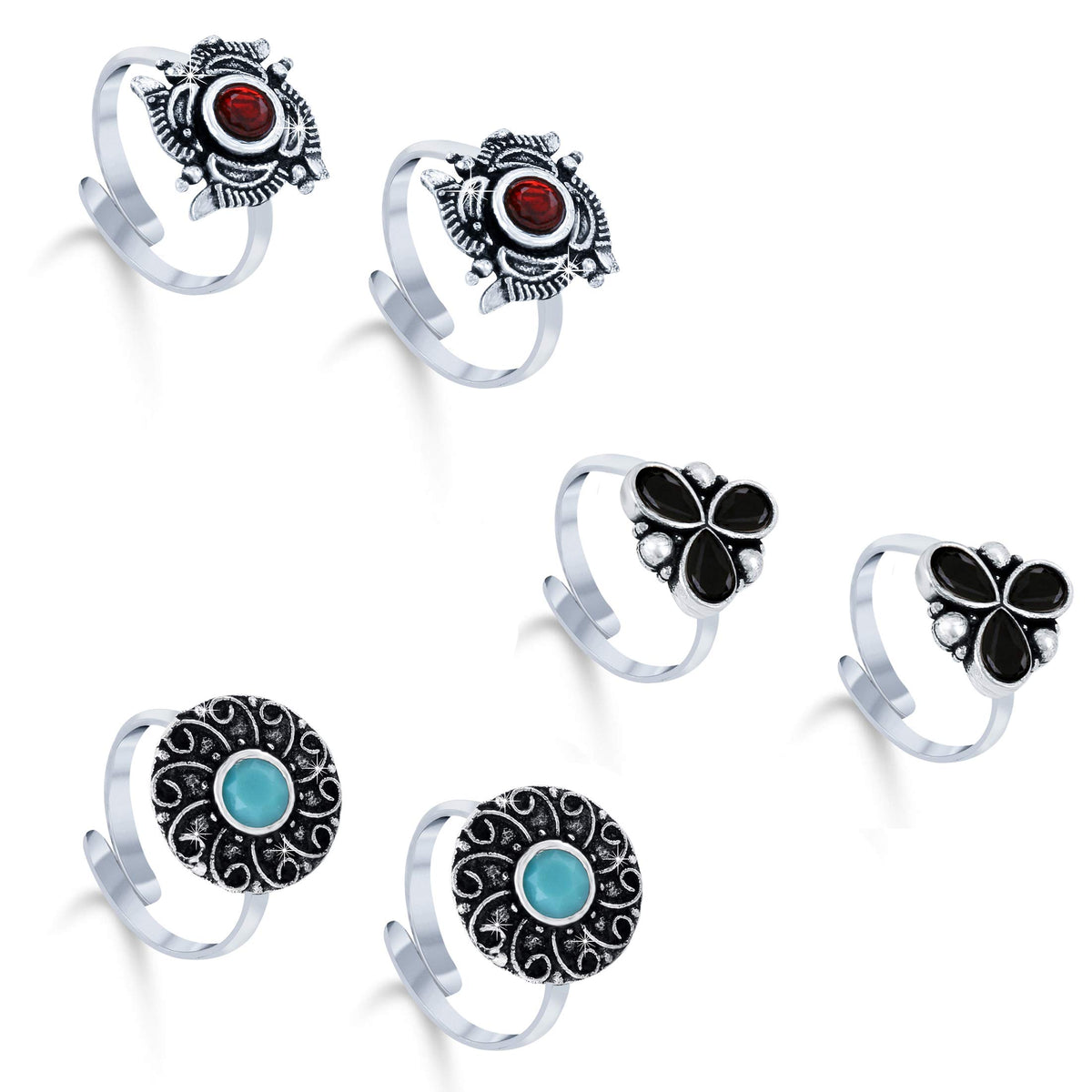 Yellow Chimes Women's Adjustable Toe Rings - Everyday Jewelry