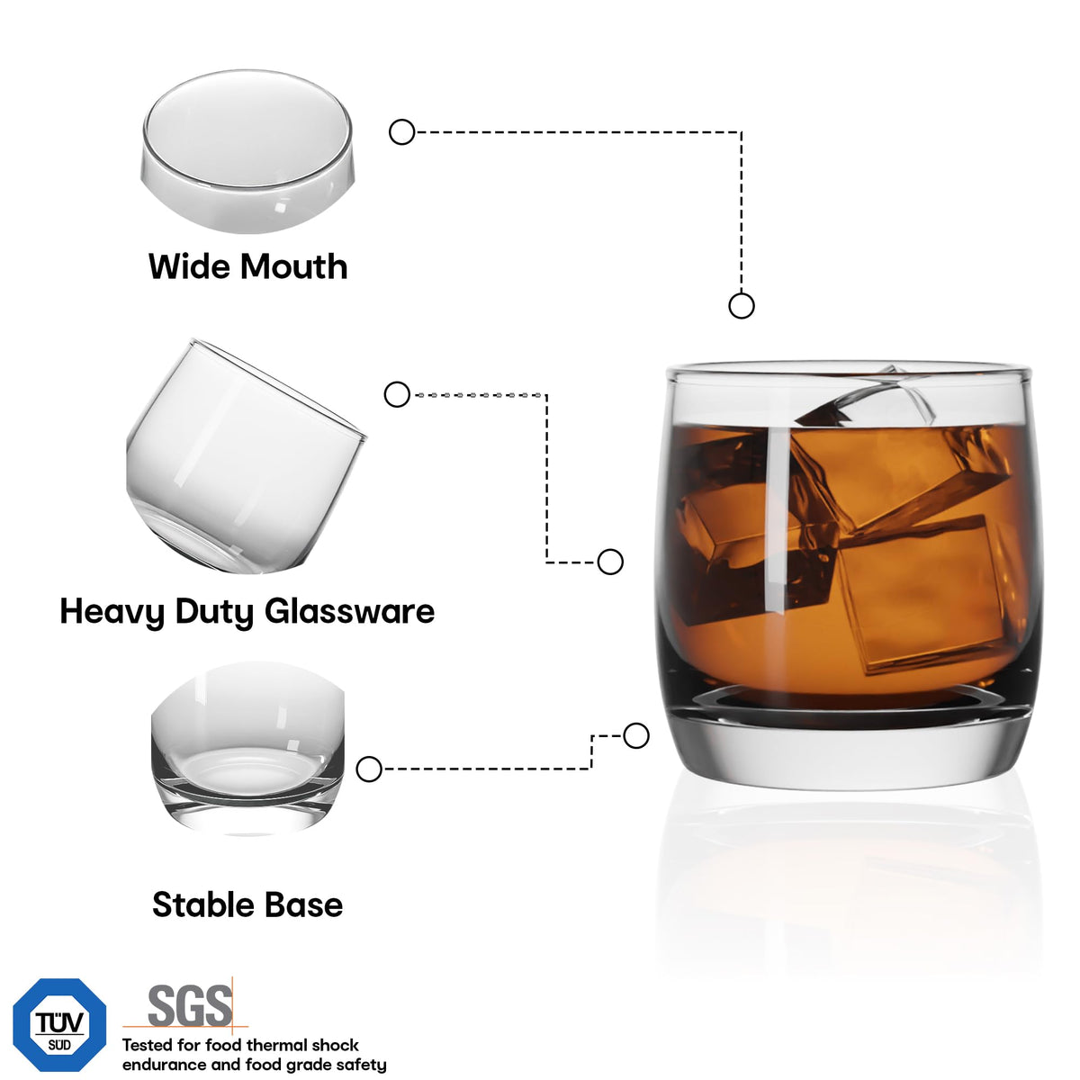 310ml clear tumblers - ideal for juice and mocktails