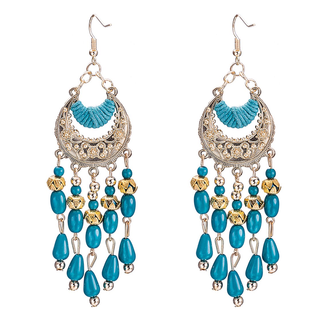 Yellow Chimes Blue Dangle Earrings - Casual wear stylish earrings