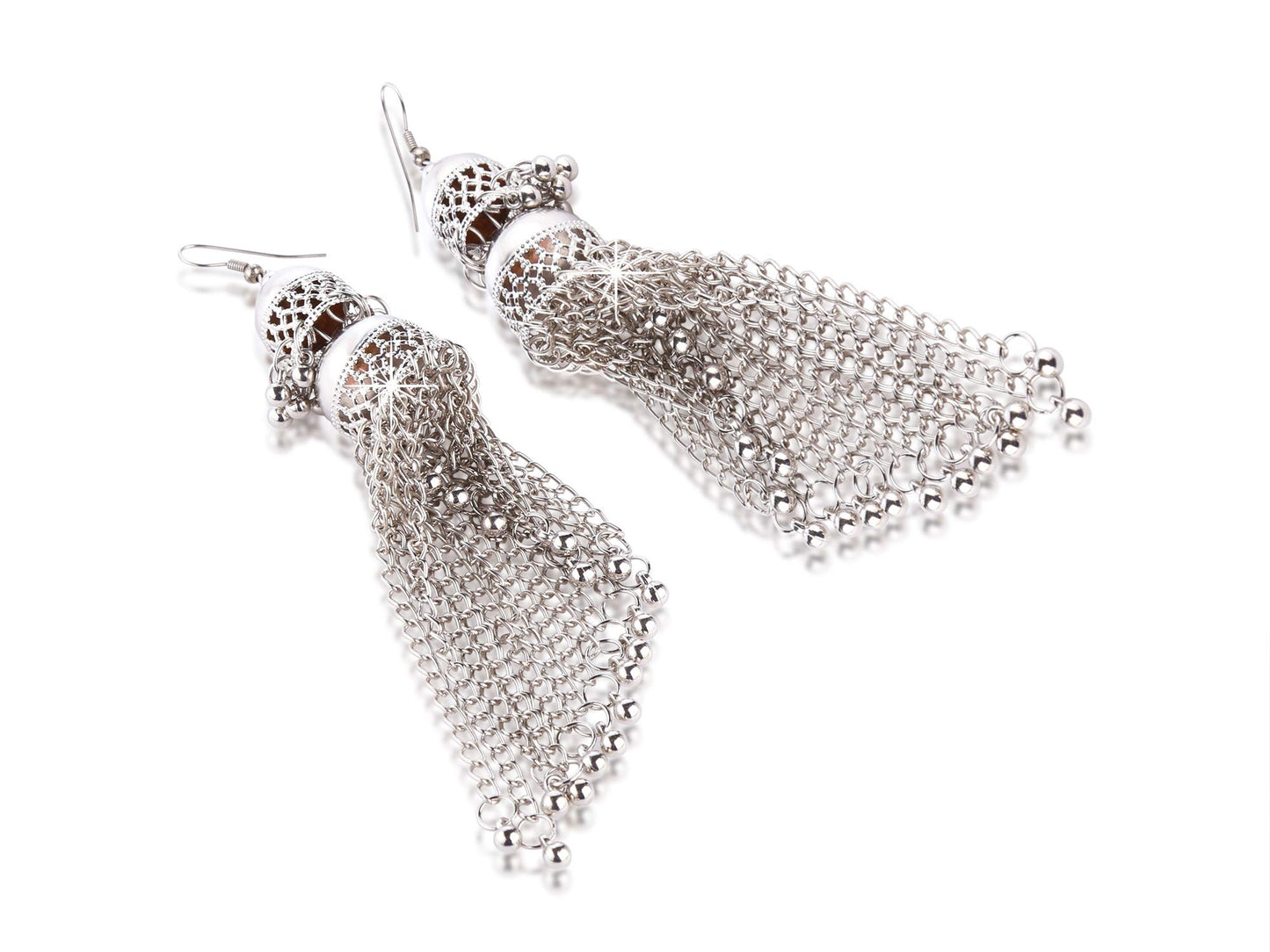 Yellow Chimes Jhumka Earrings - Elegant Evening Wear