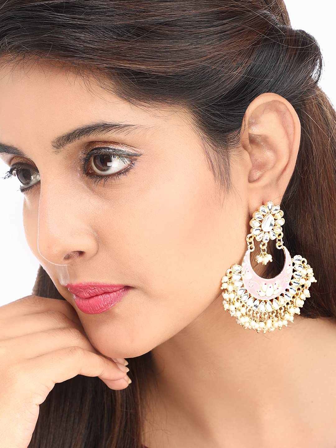 Yellow Chimes lightweight chandbali earrings - Daily wear jewelry