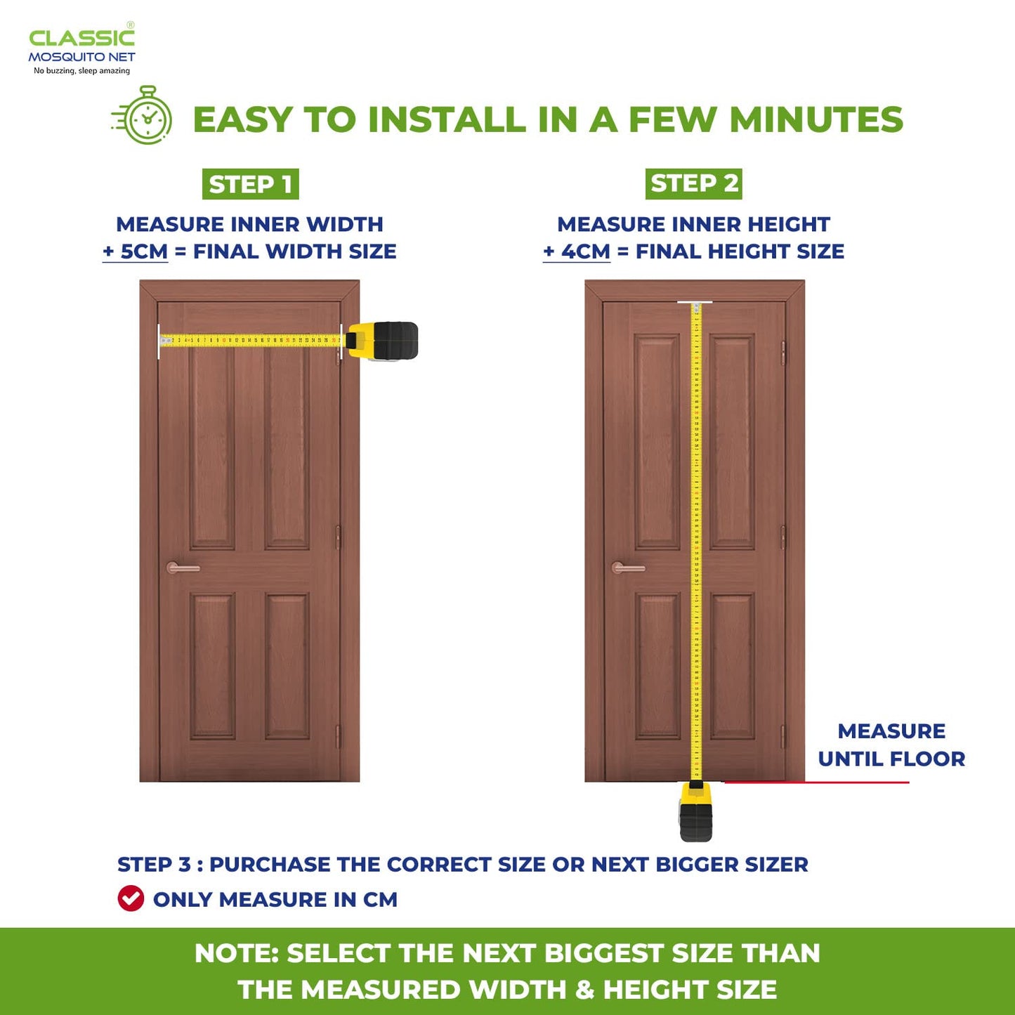 Classic Mosquito Net for Door - Easy installation display