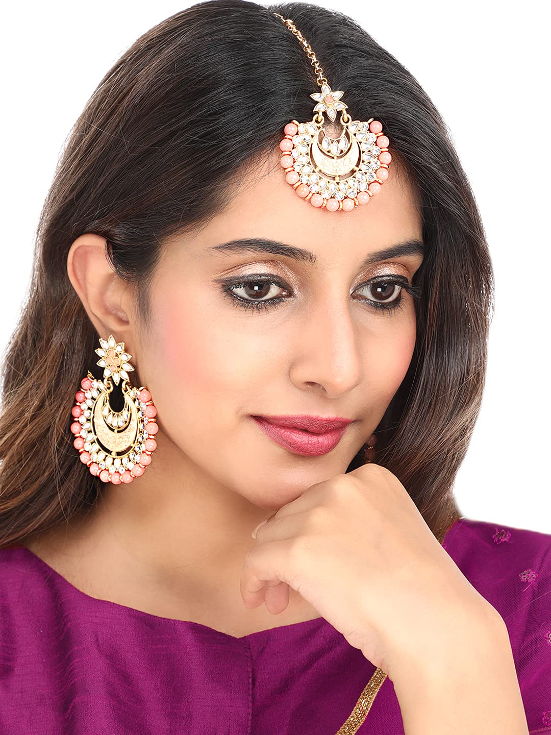 Yellow Chimes Chandbali Earrings - Elegant Look for Parties