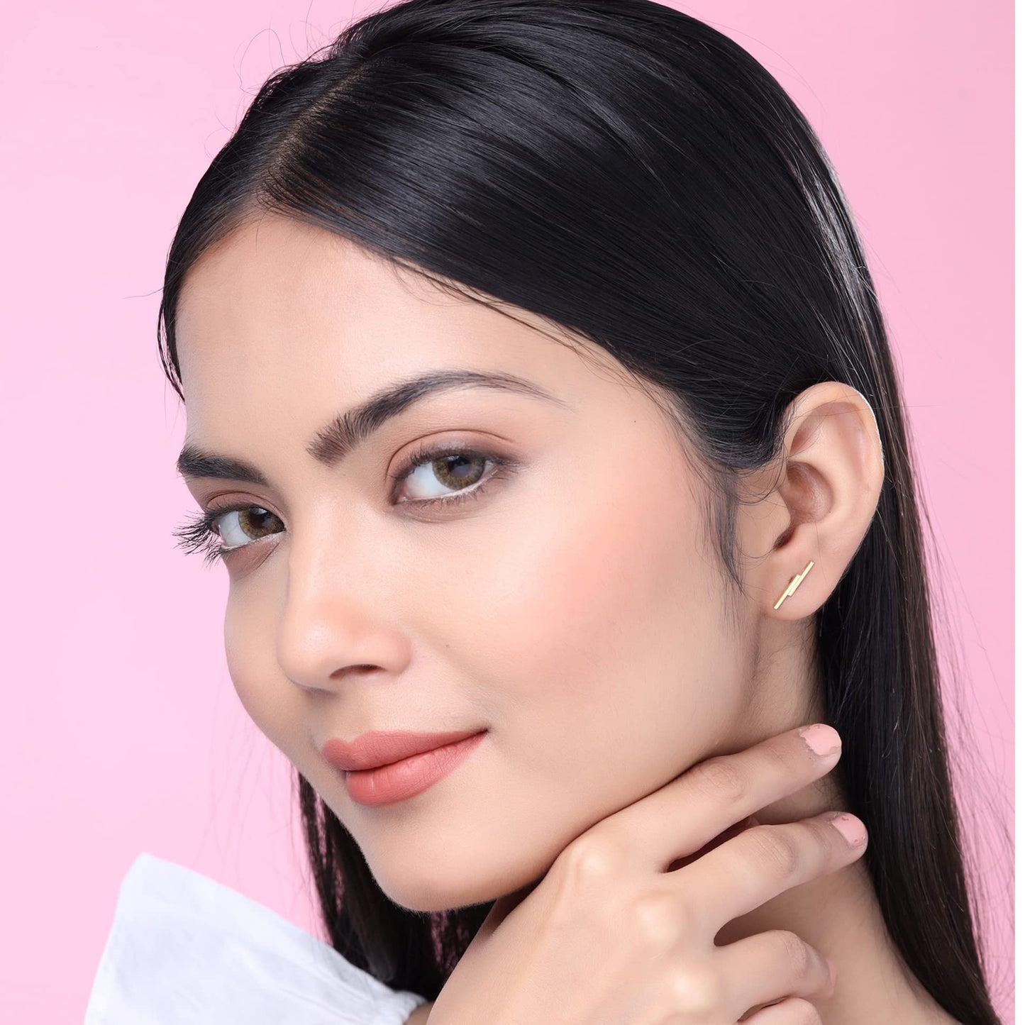 Yellow Chimes Silver Stud Earrings - Perfect for Everyday Wear