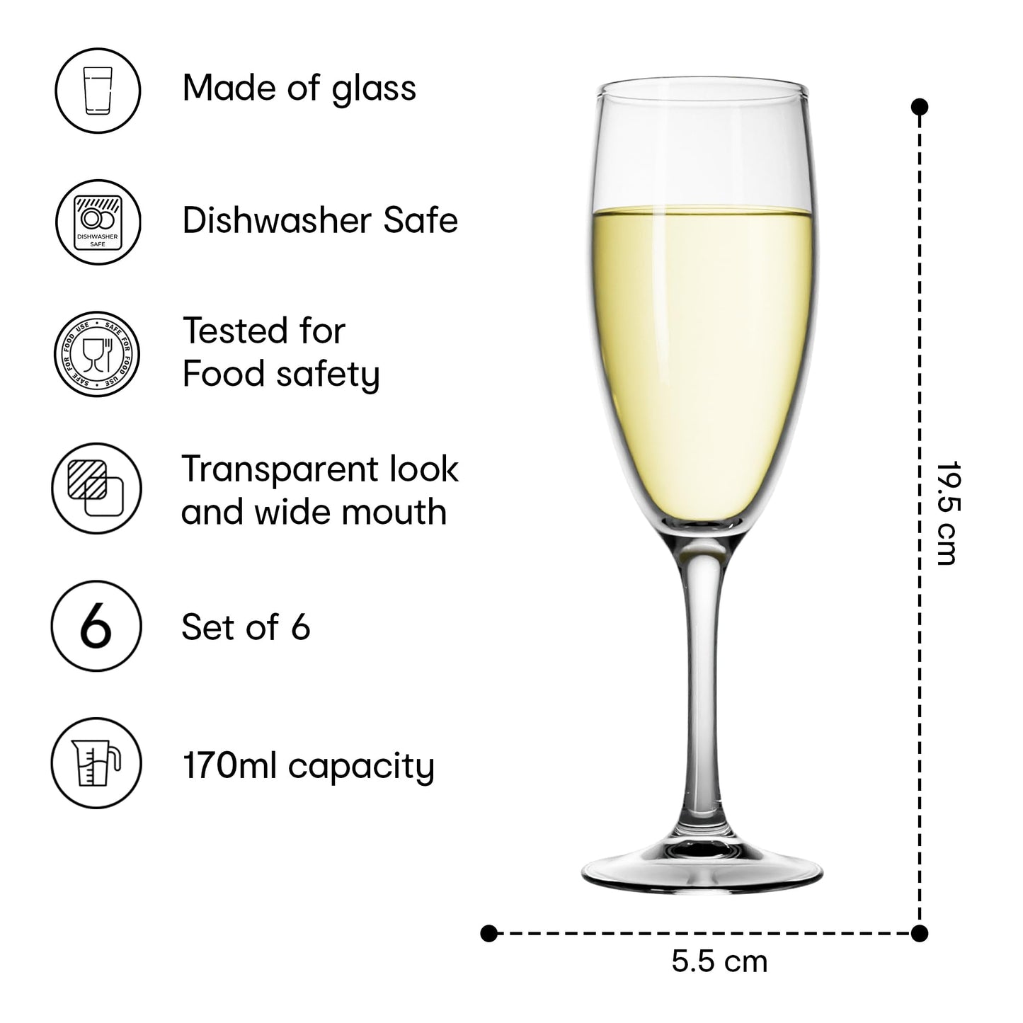 Anko champagne flutes - perfect for weddings