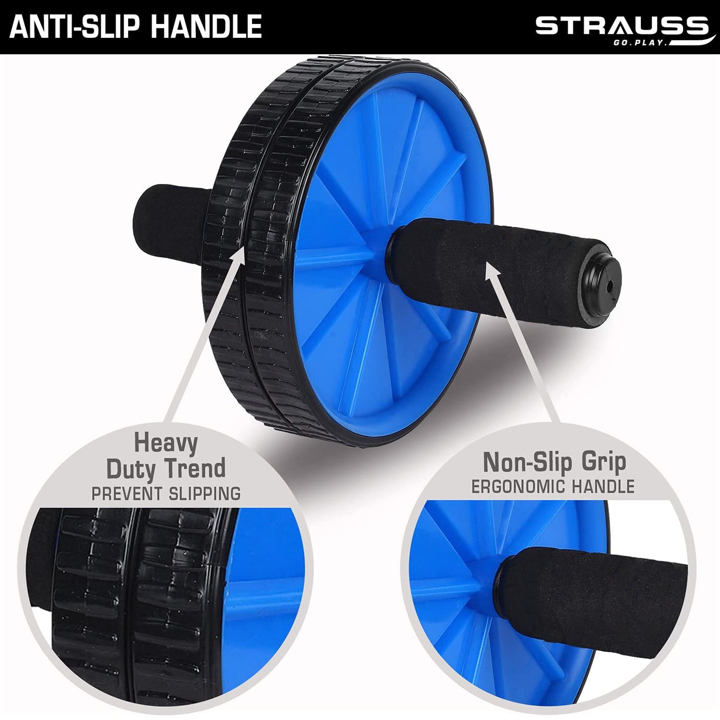 Strauss Double Wheel Ab Roller - Total body workout