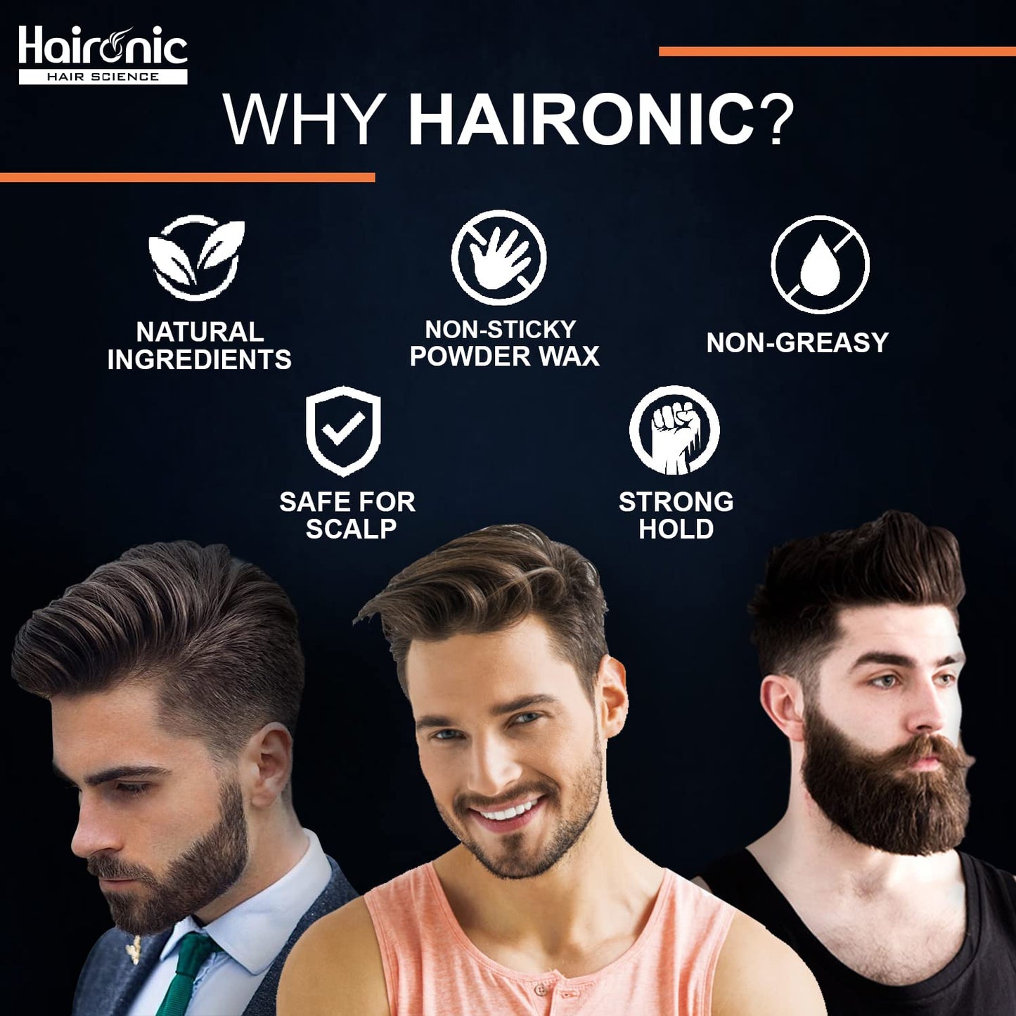 Haironic strong hold hair powder - Effortless daily grooming