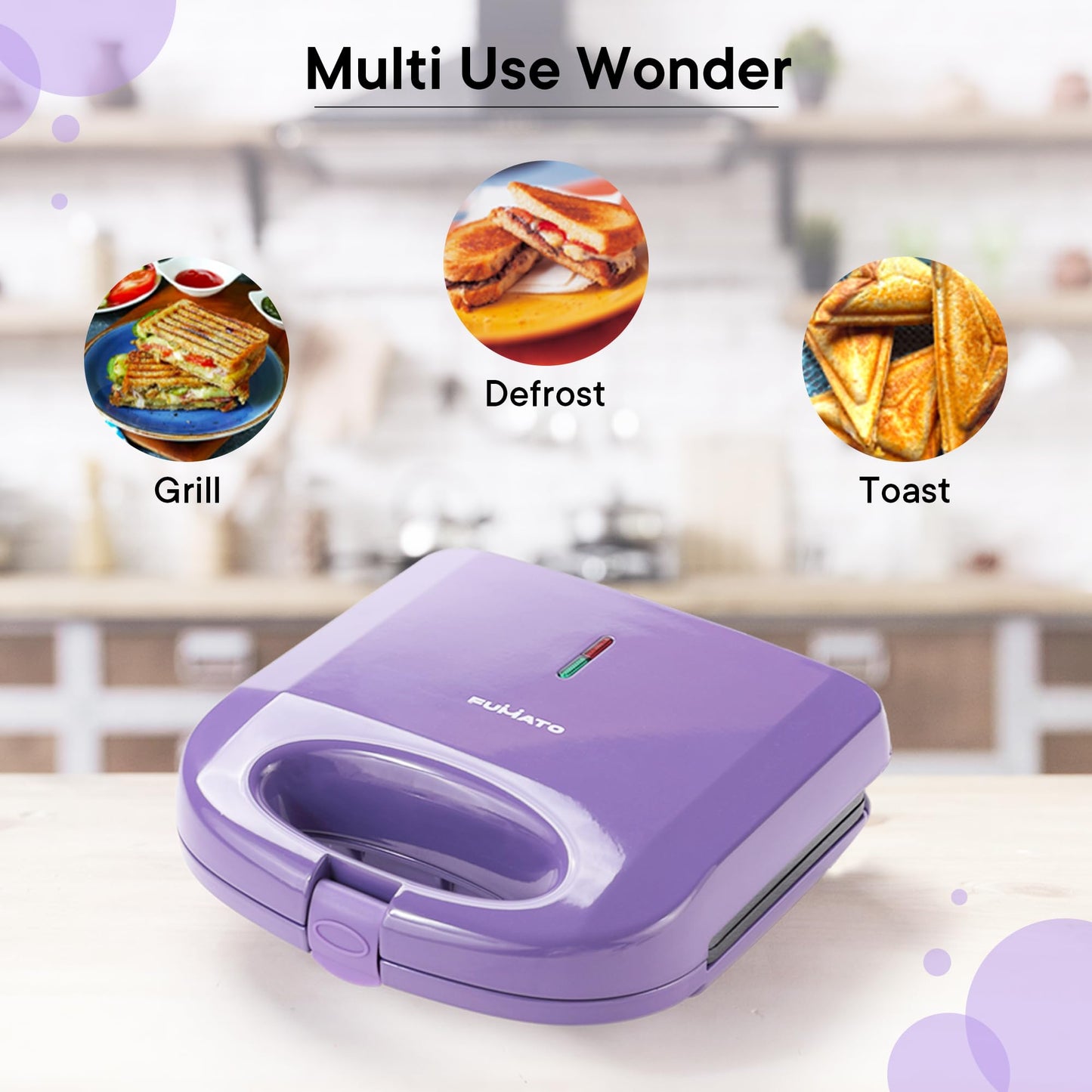 FUMATO Presswich Sandwich Maker - Easy Cleaning Process