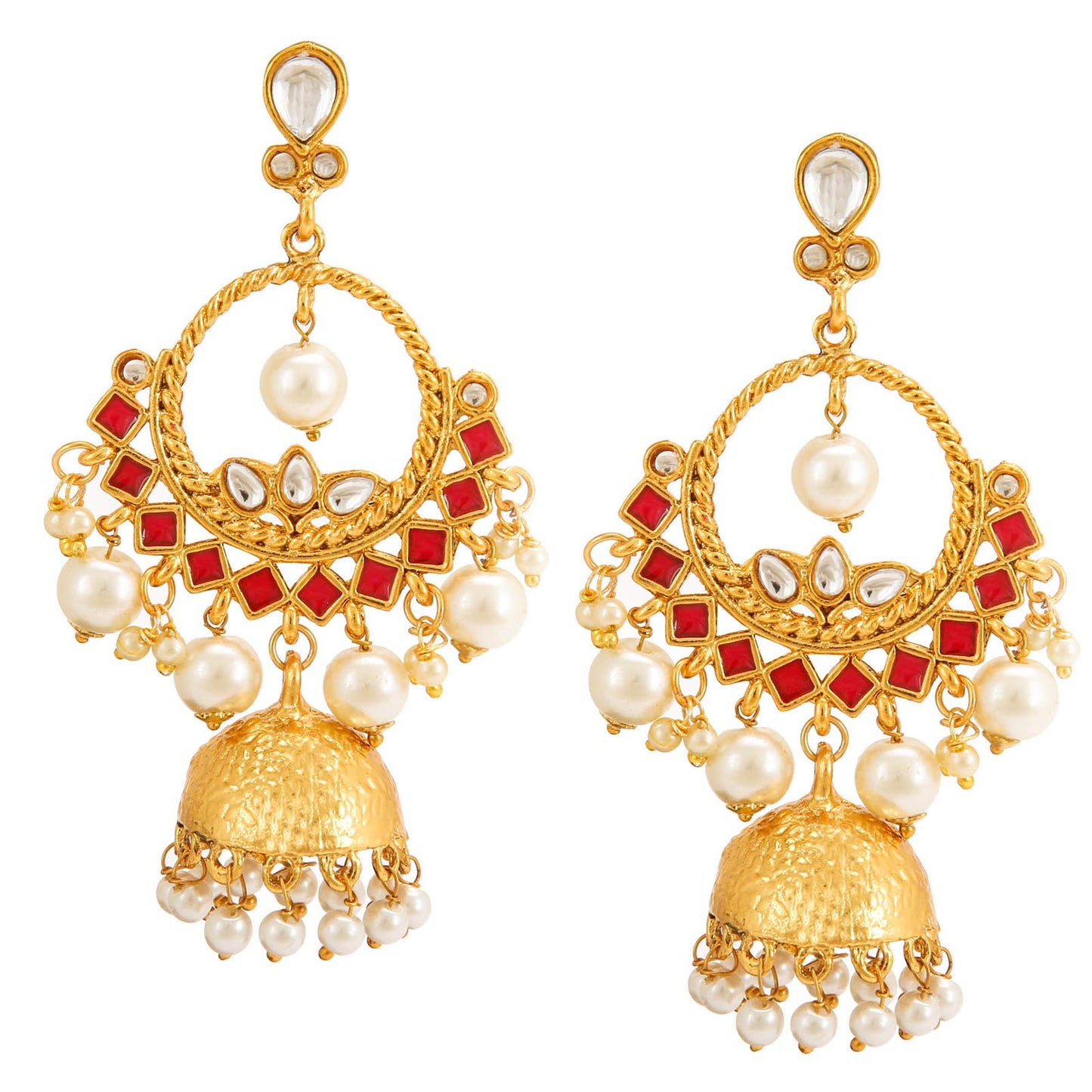 Yellow Chimes designer jhumka earrings - enhance your ethnic outfits