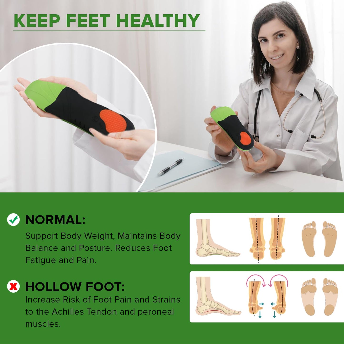 Dr Foot Medium Insoles - Athletic activities