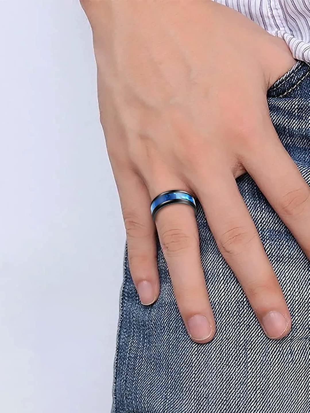 Yellow Chimes titanium steel ring - party look