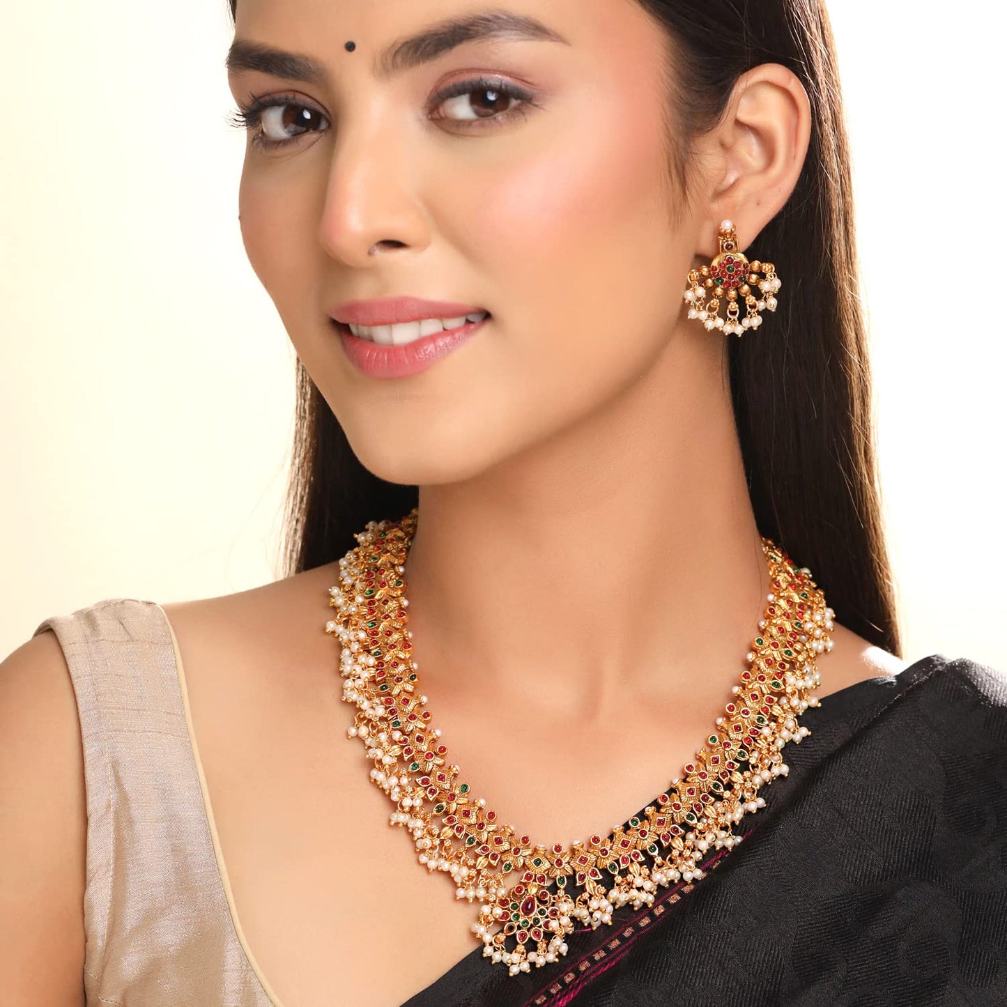 Yellow Chimes Women's Necklace Set - Adjustable Bridal Jewelry