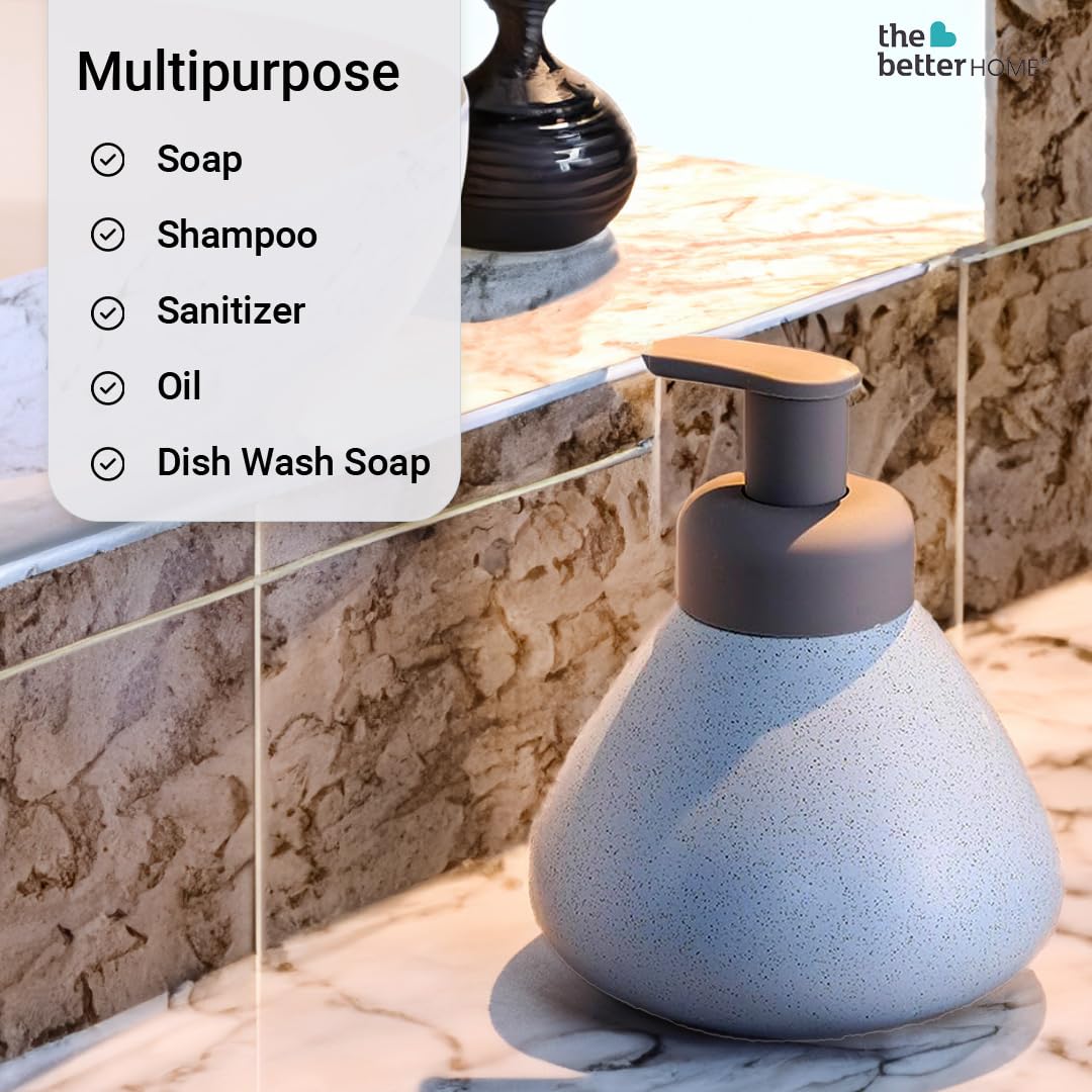 The Better Home Ceramic Foam Soap Dispenser 360ML (6Pcs) Foam Soap Dispenser for Bathroom | Soap Dispenser Set | Soap Dispenser for Kitchen | Hand Soap Dispenser | Foam Soap Dispenser for Wash Basin