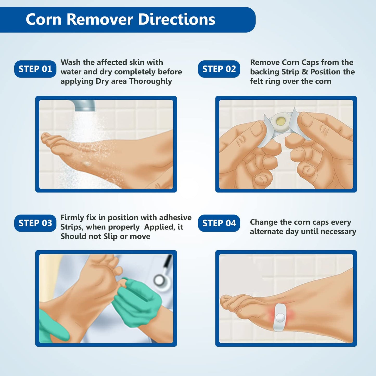 Dr Foot corn caps - pain relief for corns